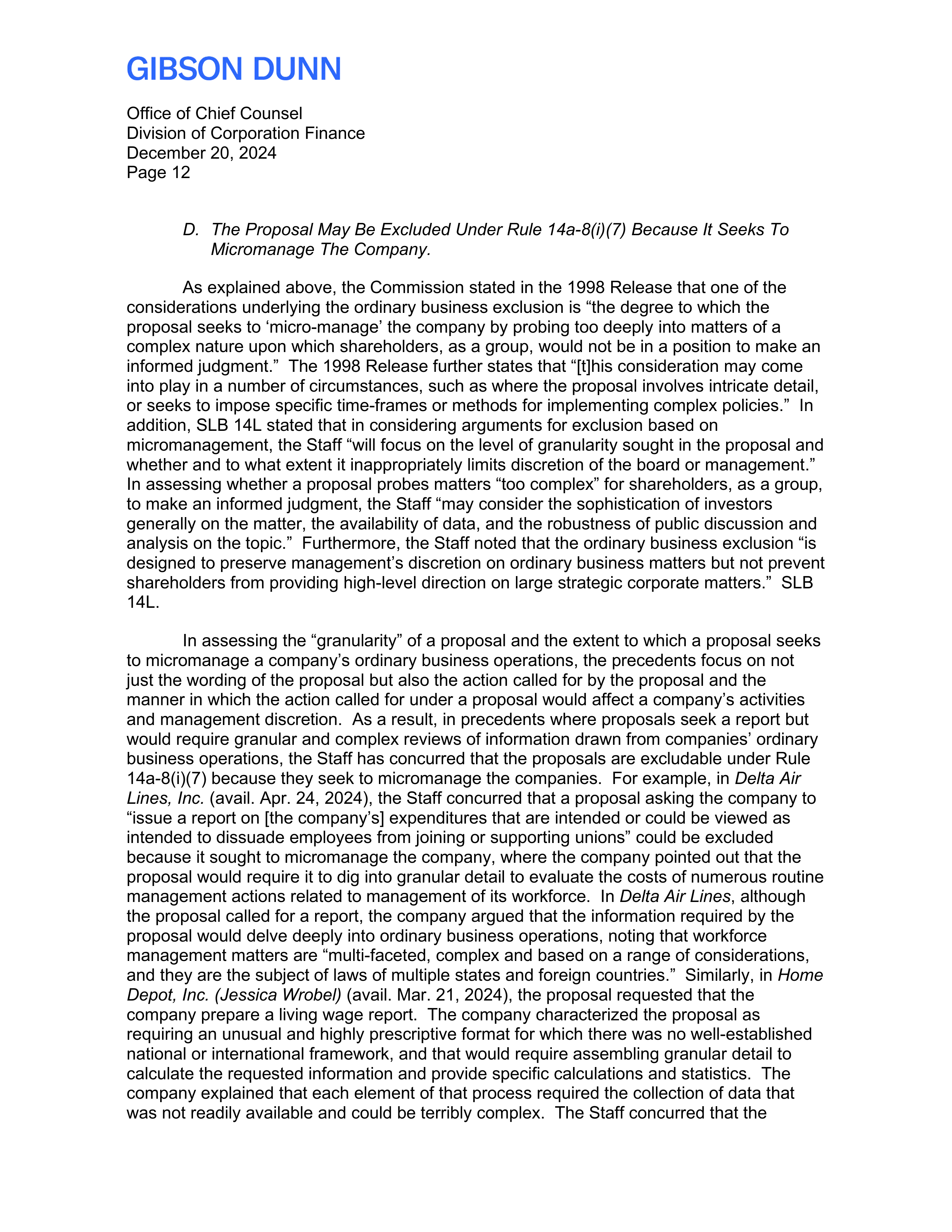 Bank of America Proposal  — page 13