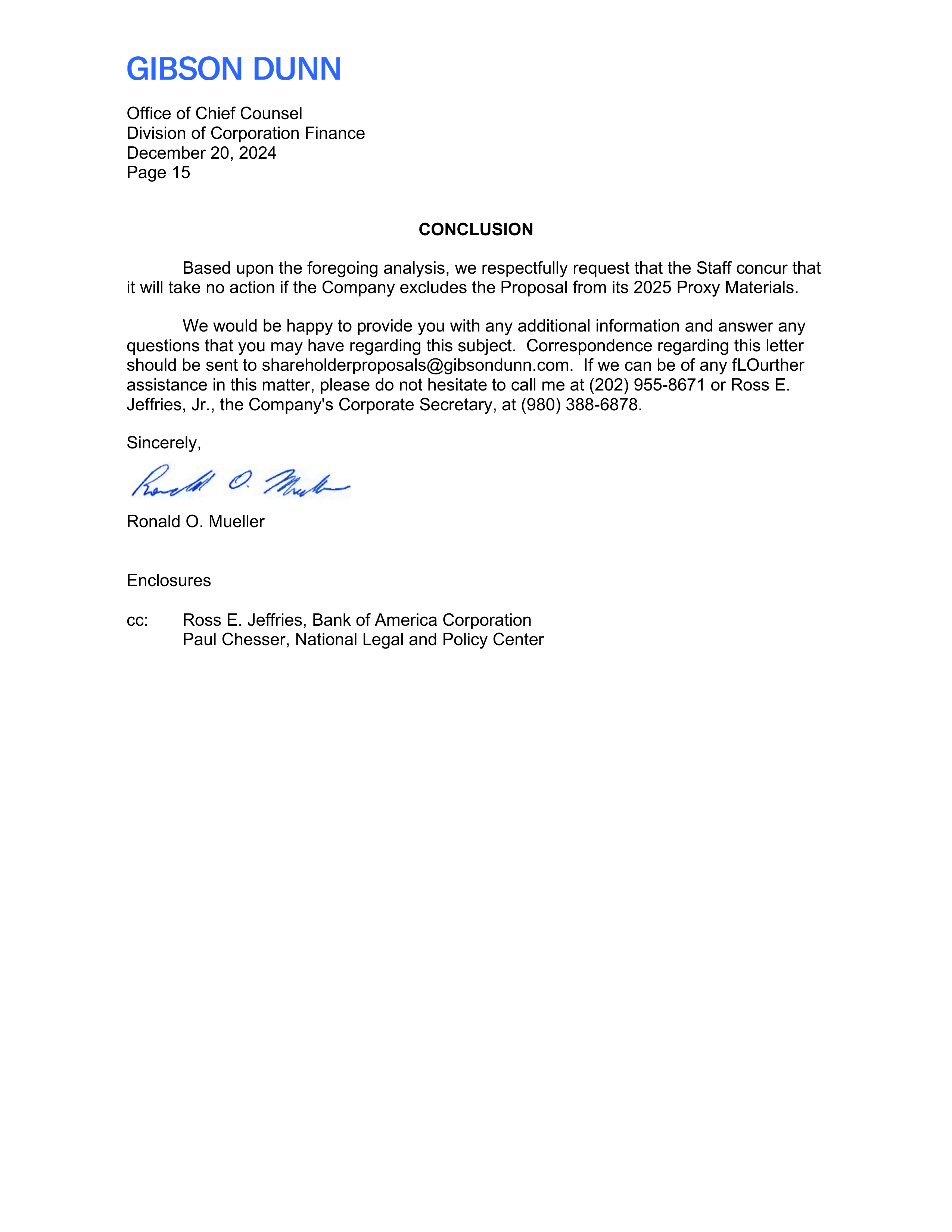Bank of America Proposal  — page 16