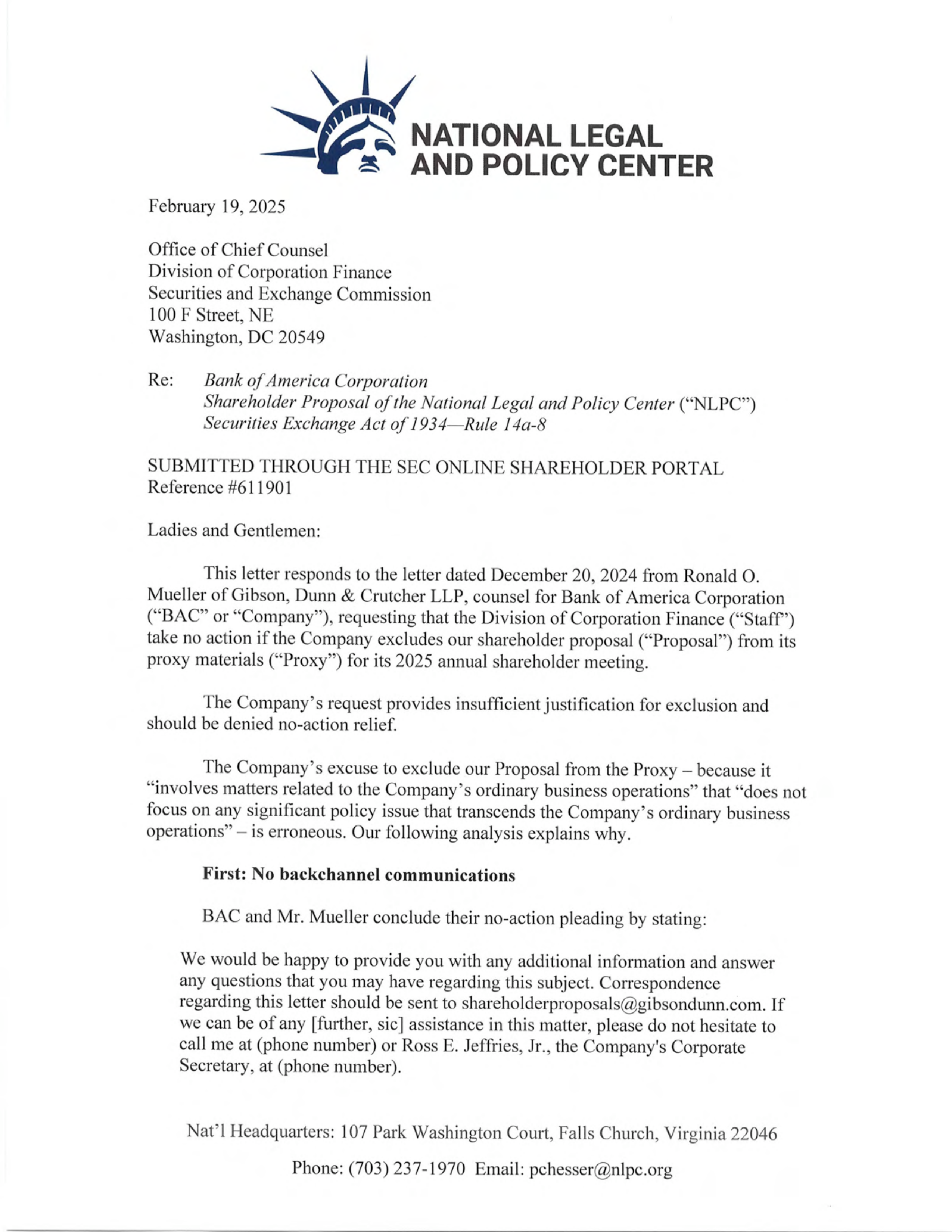 Bank of America Proposal  — page 22