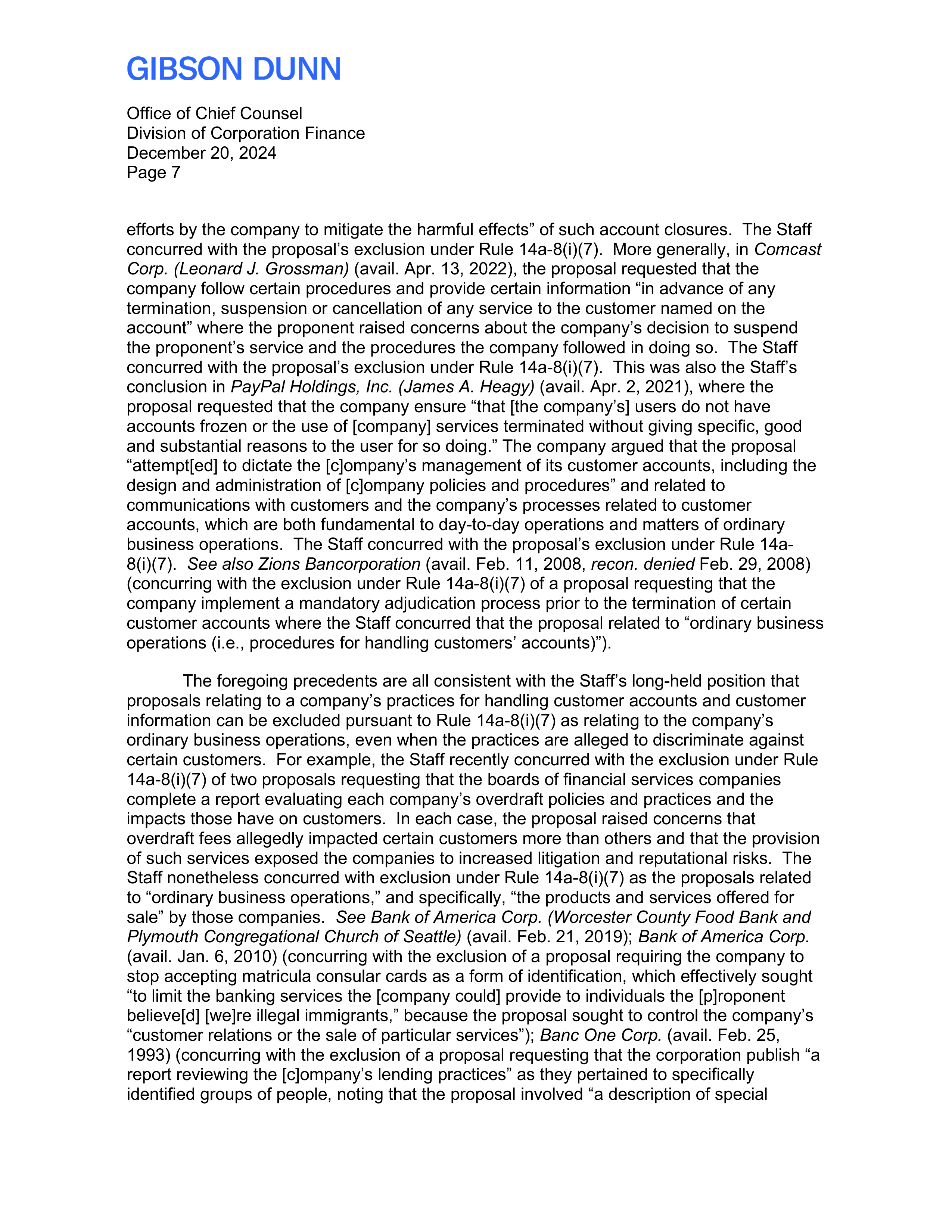 Bank of America Proposal  — page 8