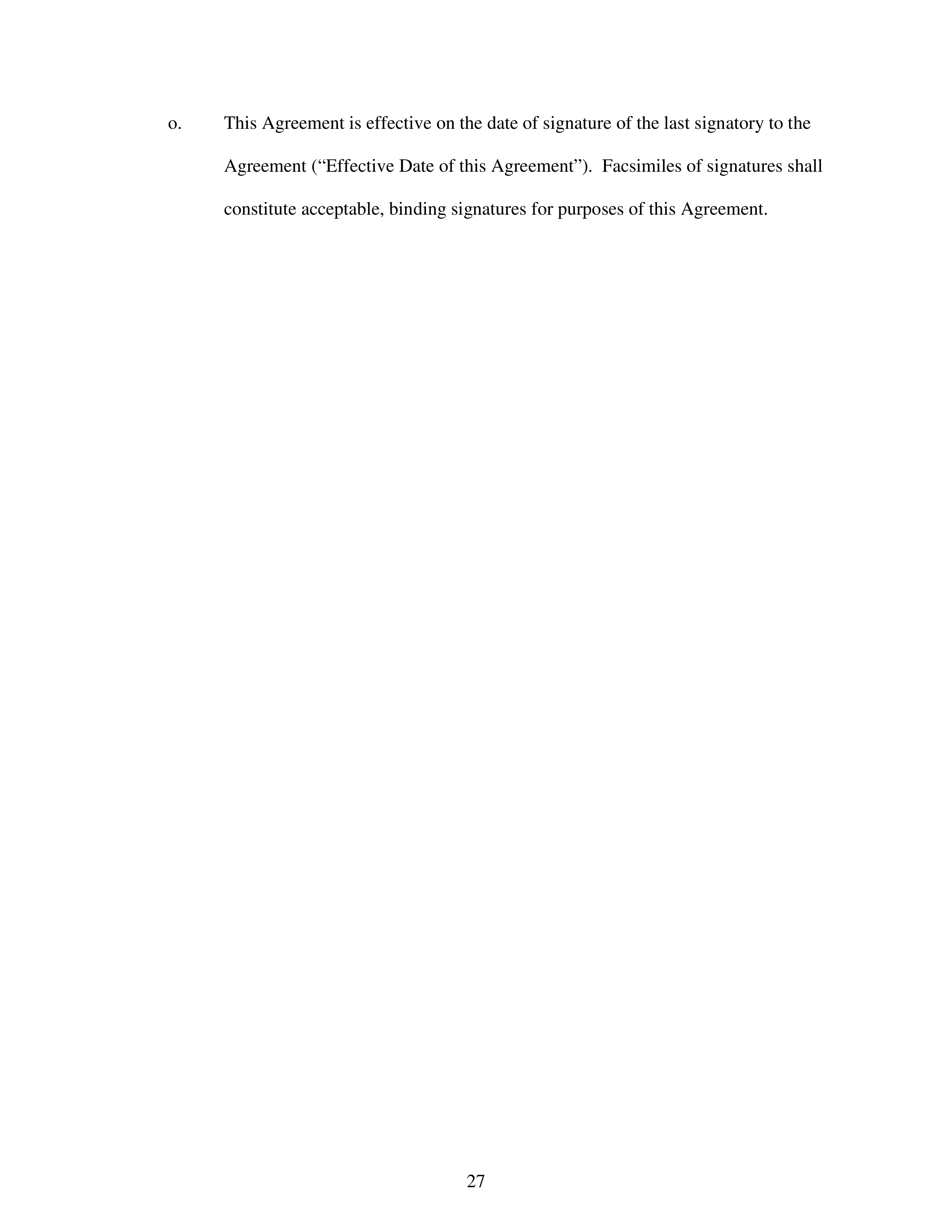 Bank of America Settlement Agreement — page 27