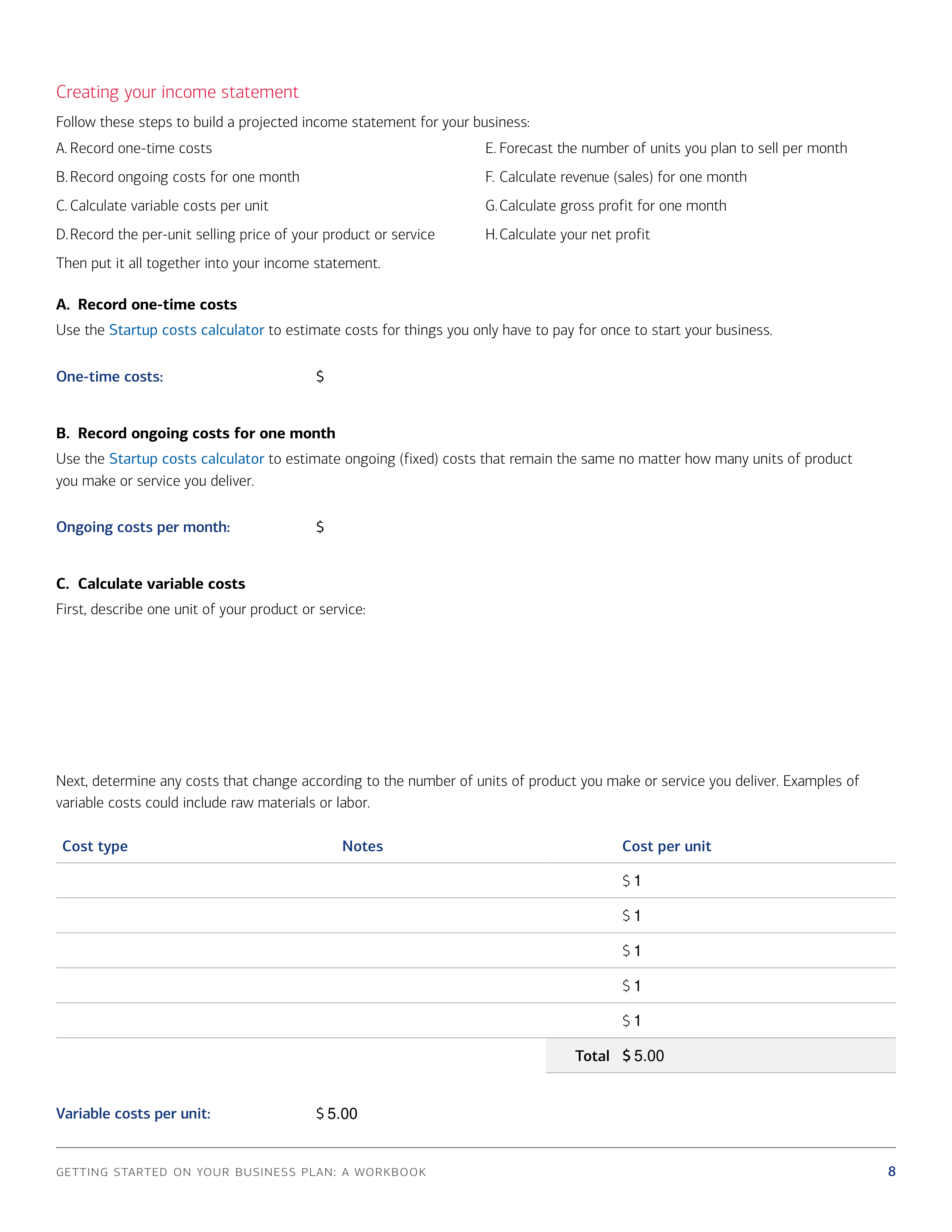 Bank of America business Plan  — page 8