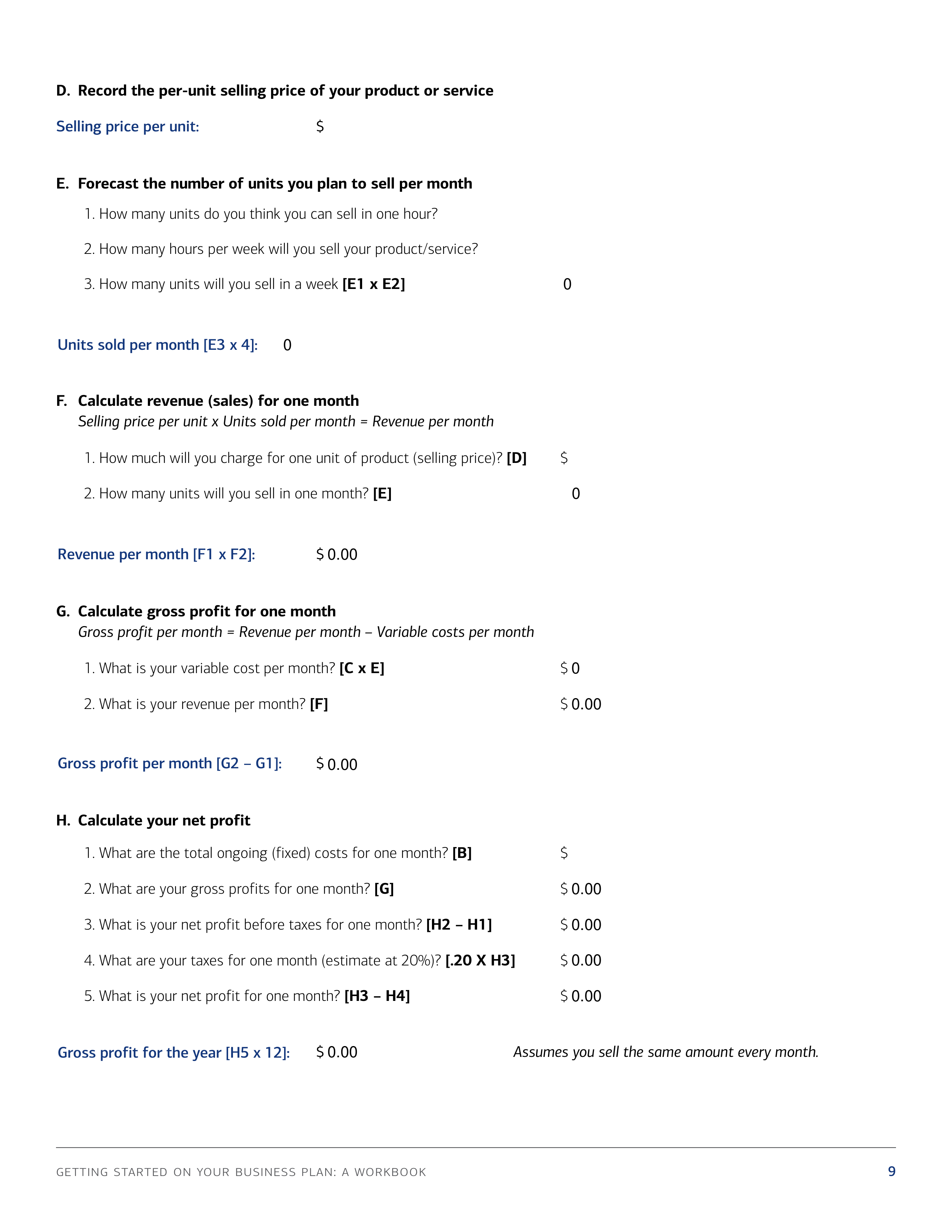 Bank of America business Plan  — page 9