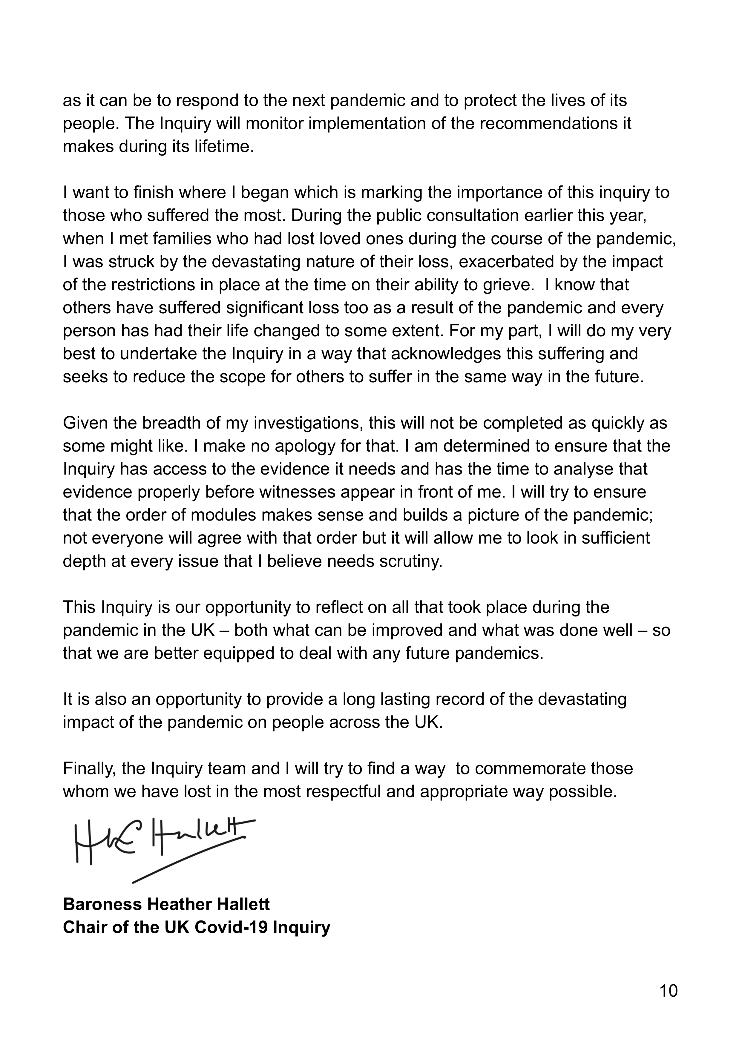 Baroness Heather Hallett Opening Statement — page 10