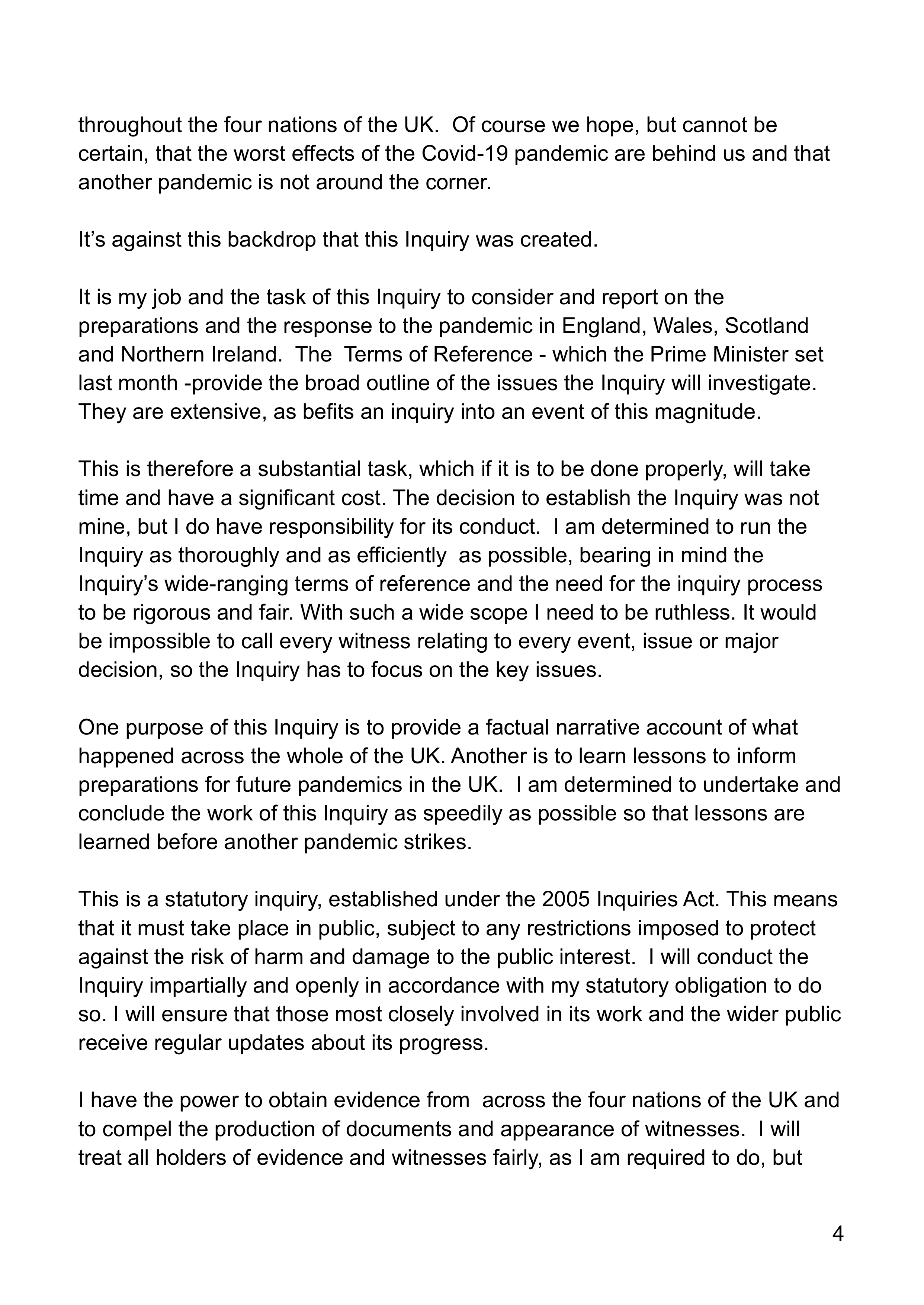 Baroness Heather Hallett Opening Statement — page 4