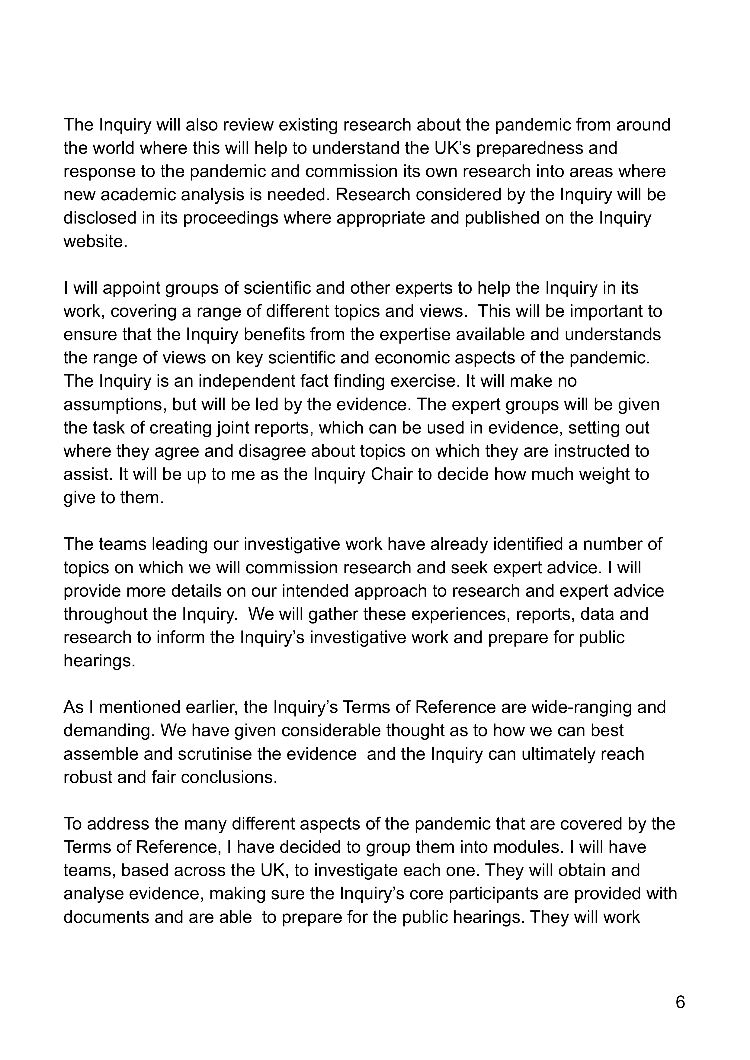 Baroness Heather Hallett Opening Statement — page 6