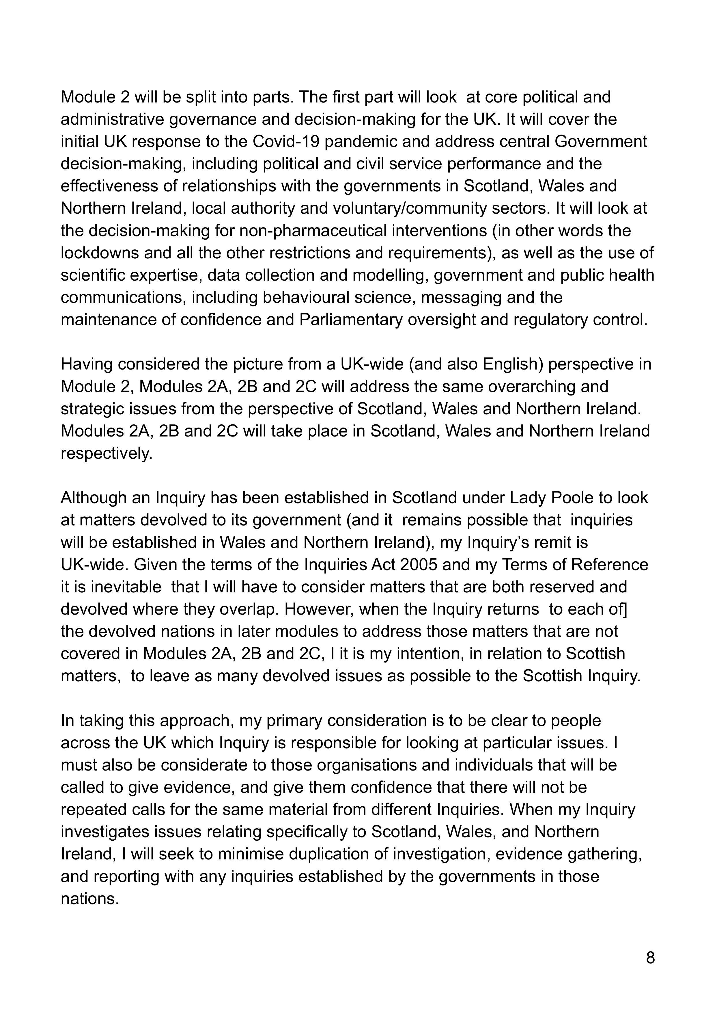 Baroness Heather Hallett Opening Statement — page 8