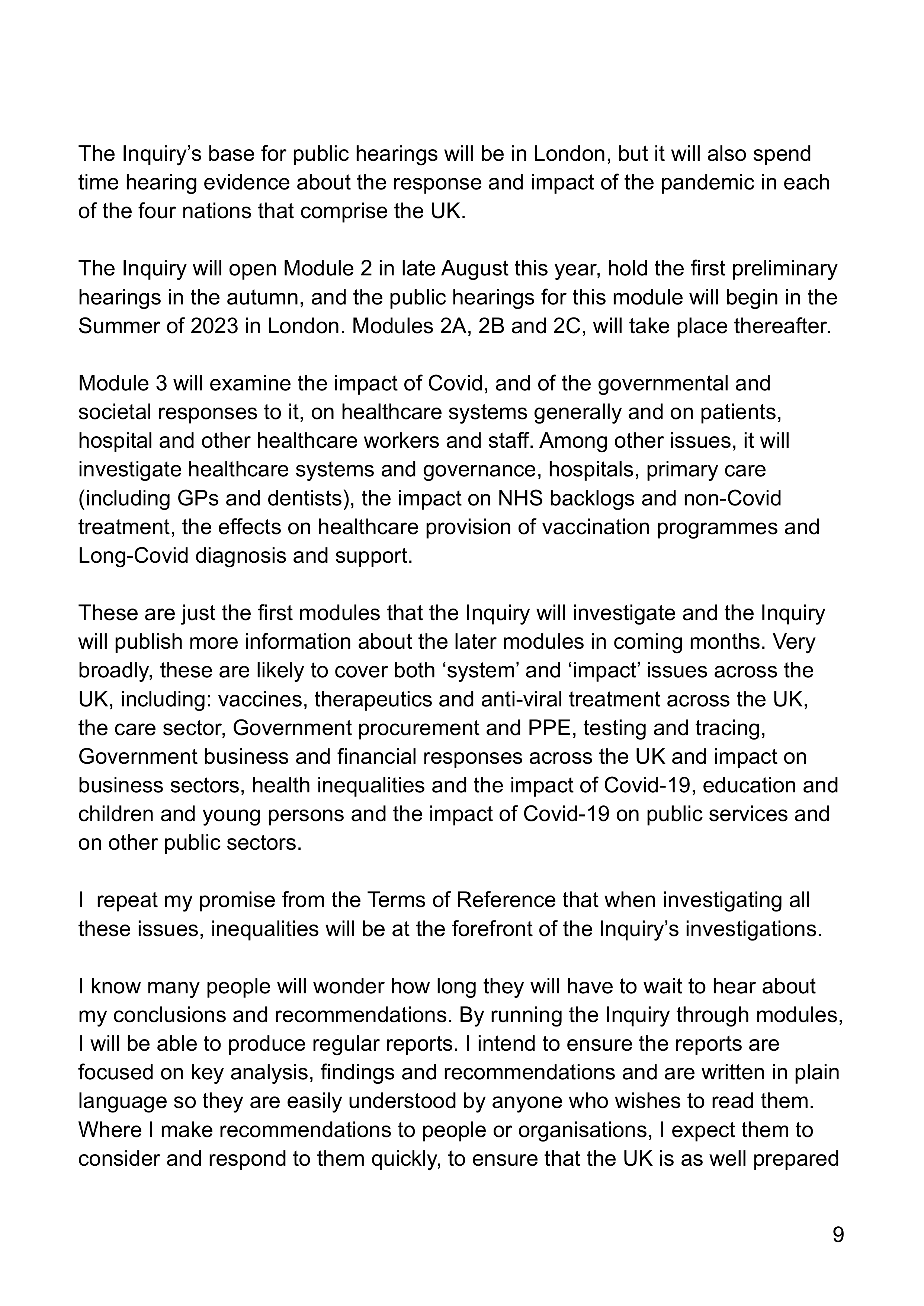 Baroness Heather Hallett Opening Statement — page 9