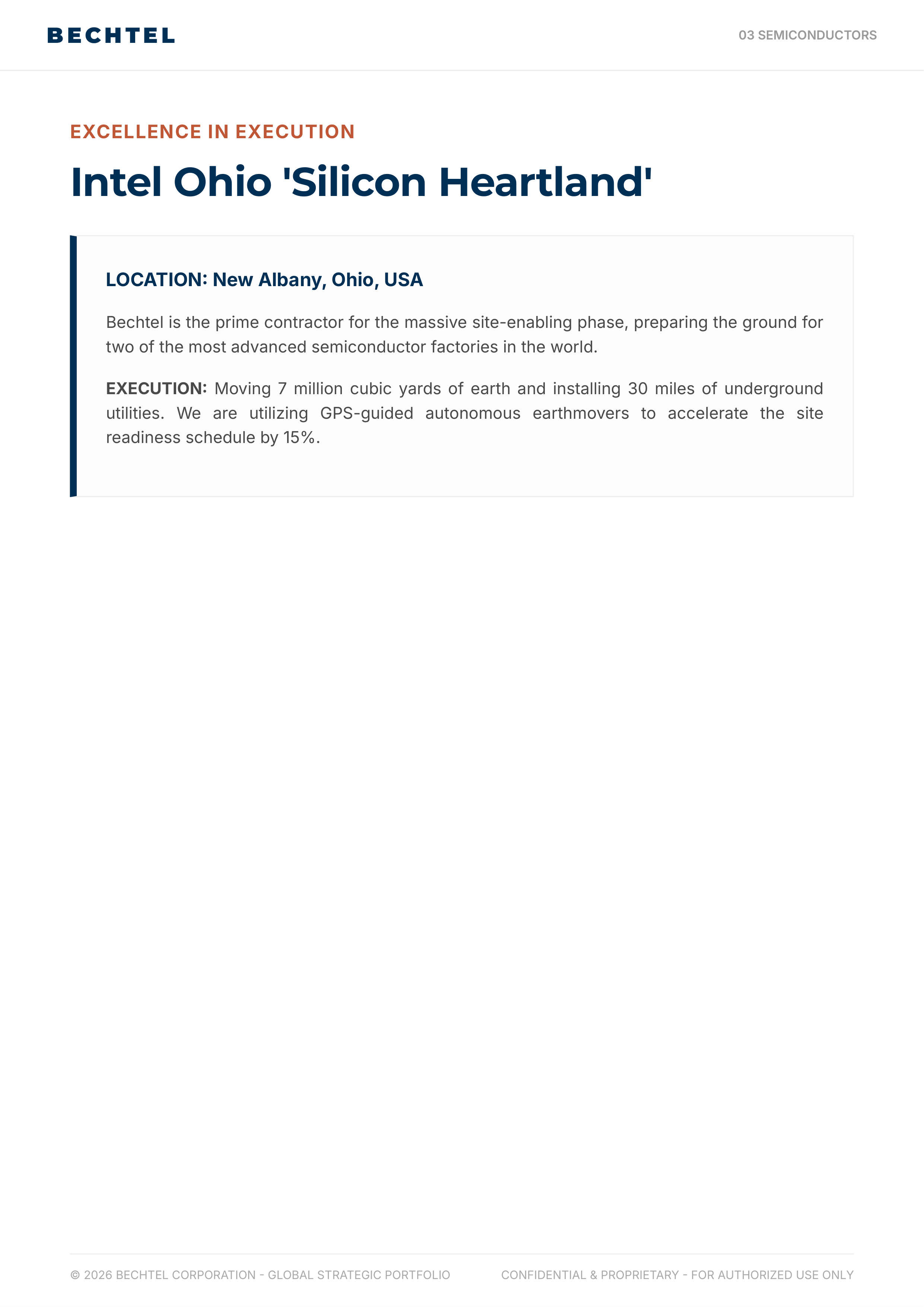 Bechtel Advanced Manufacturing & Clean Energy Infrastructure Portfolio — page 13