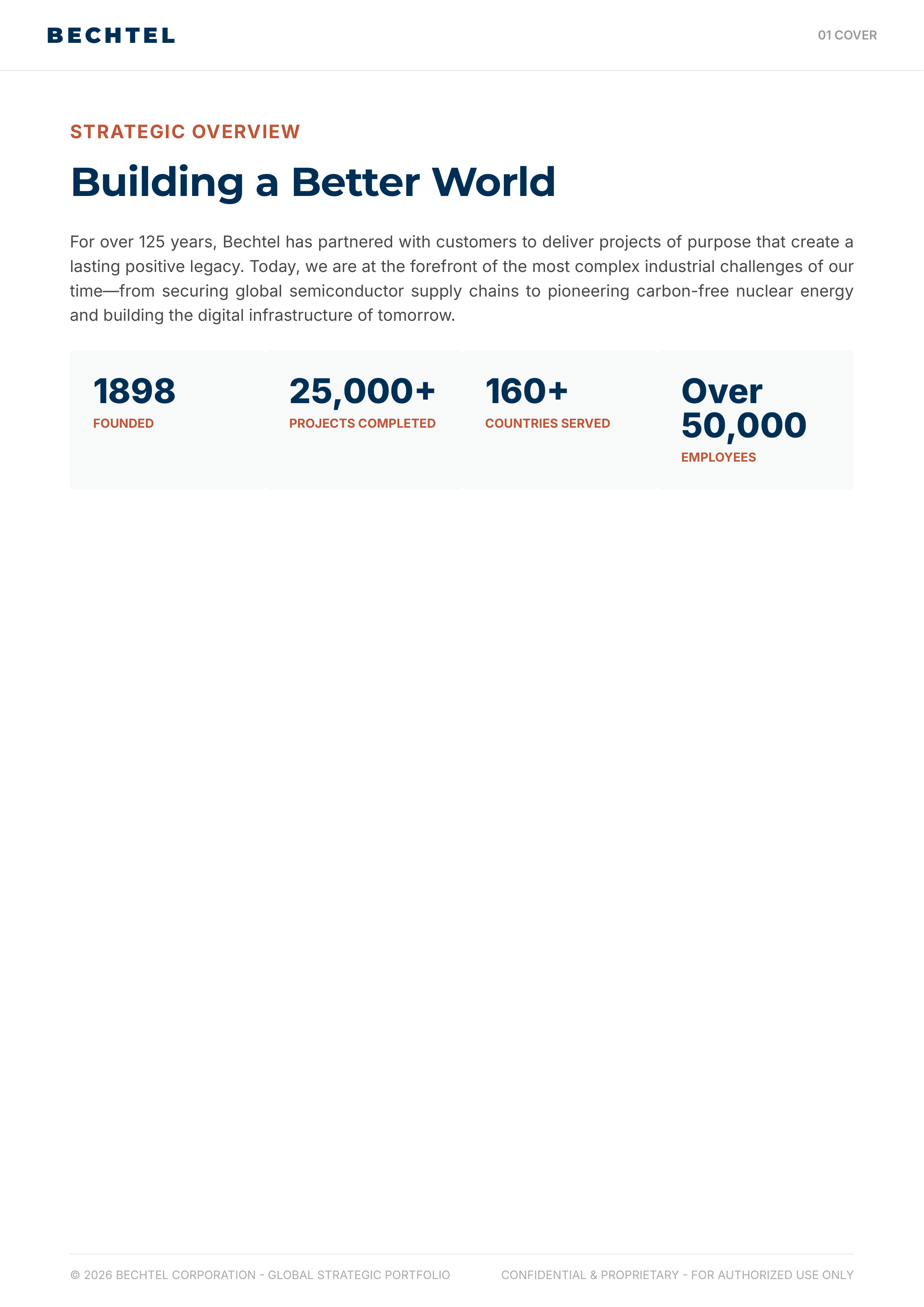 Bechtel Advanced Manufacturing & Clean Energy Infrastructure Portfolio — page 3