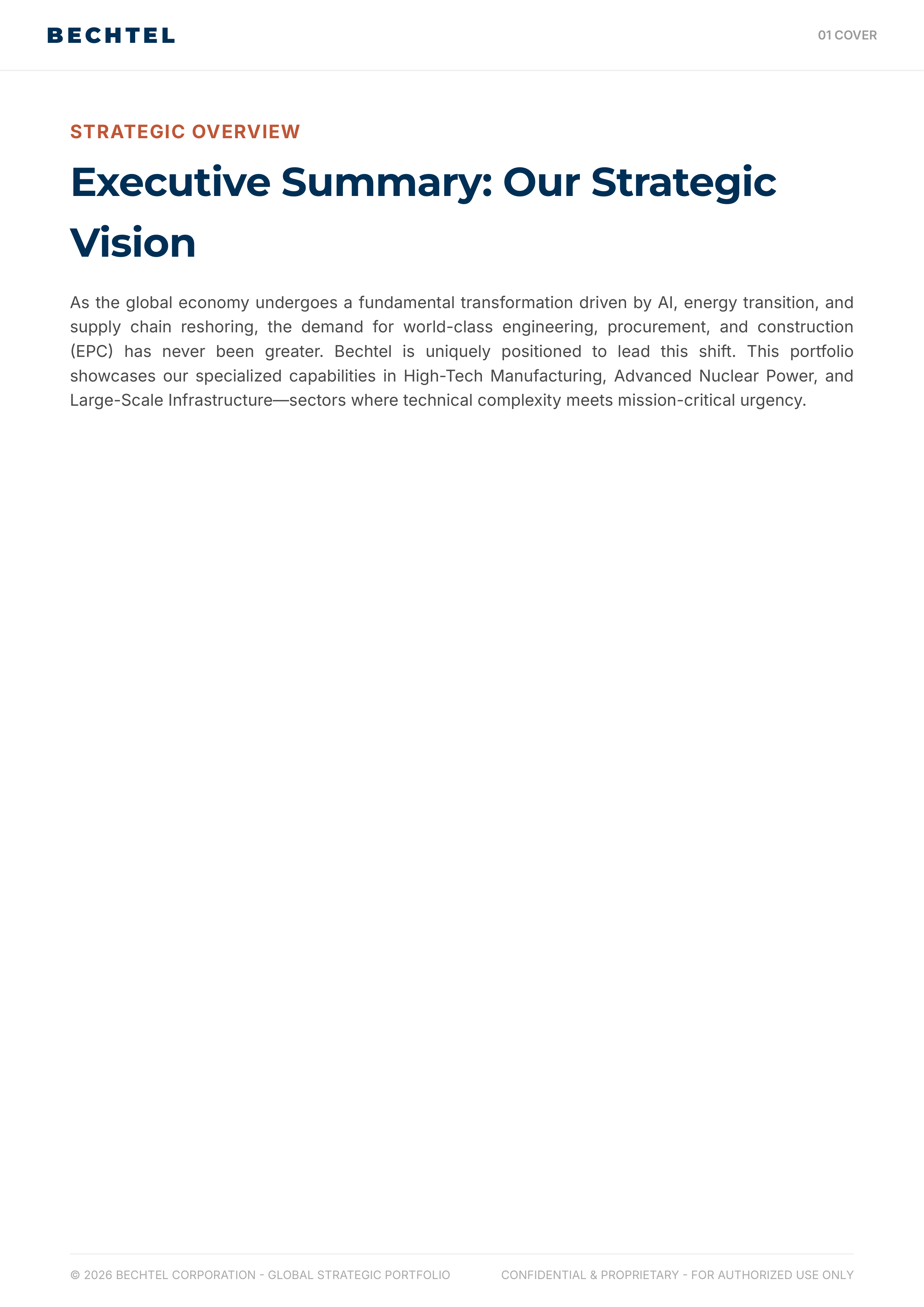 Bechtel Advanced Manufacturing & Clean Energy Infrastructure Portfolio — page 4