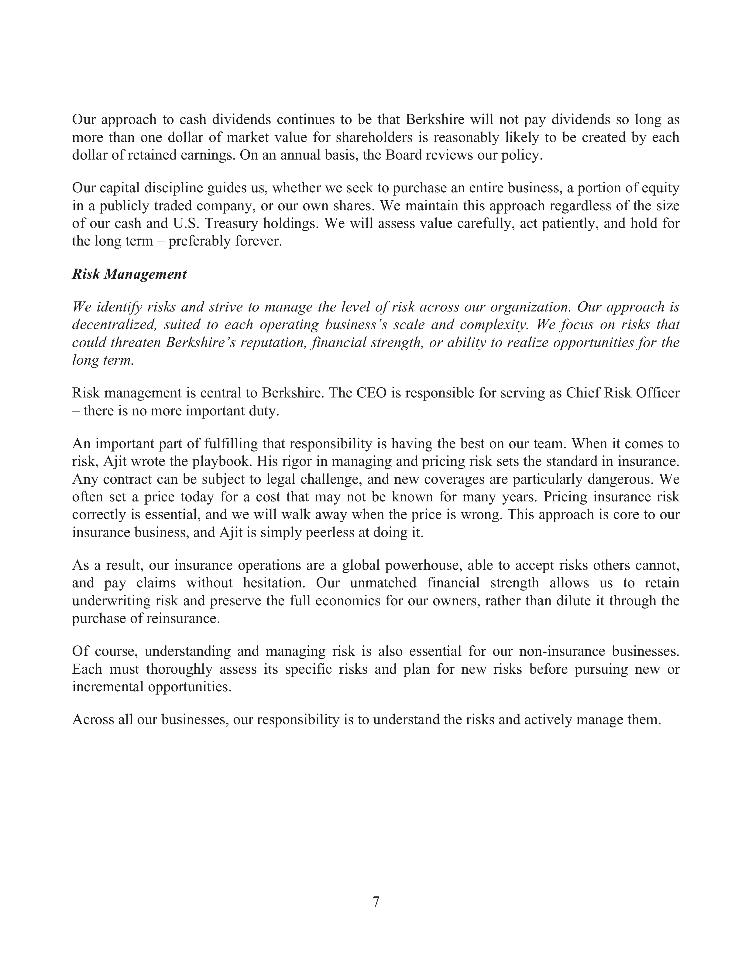Berkshire Hathaway Annual Report — page 11