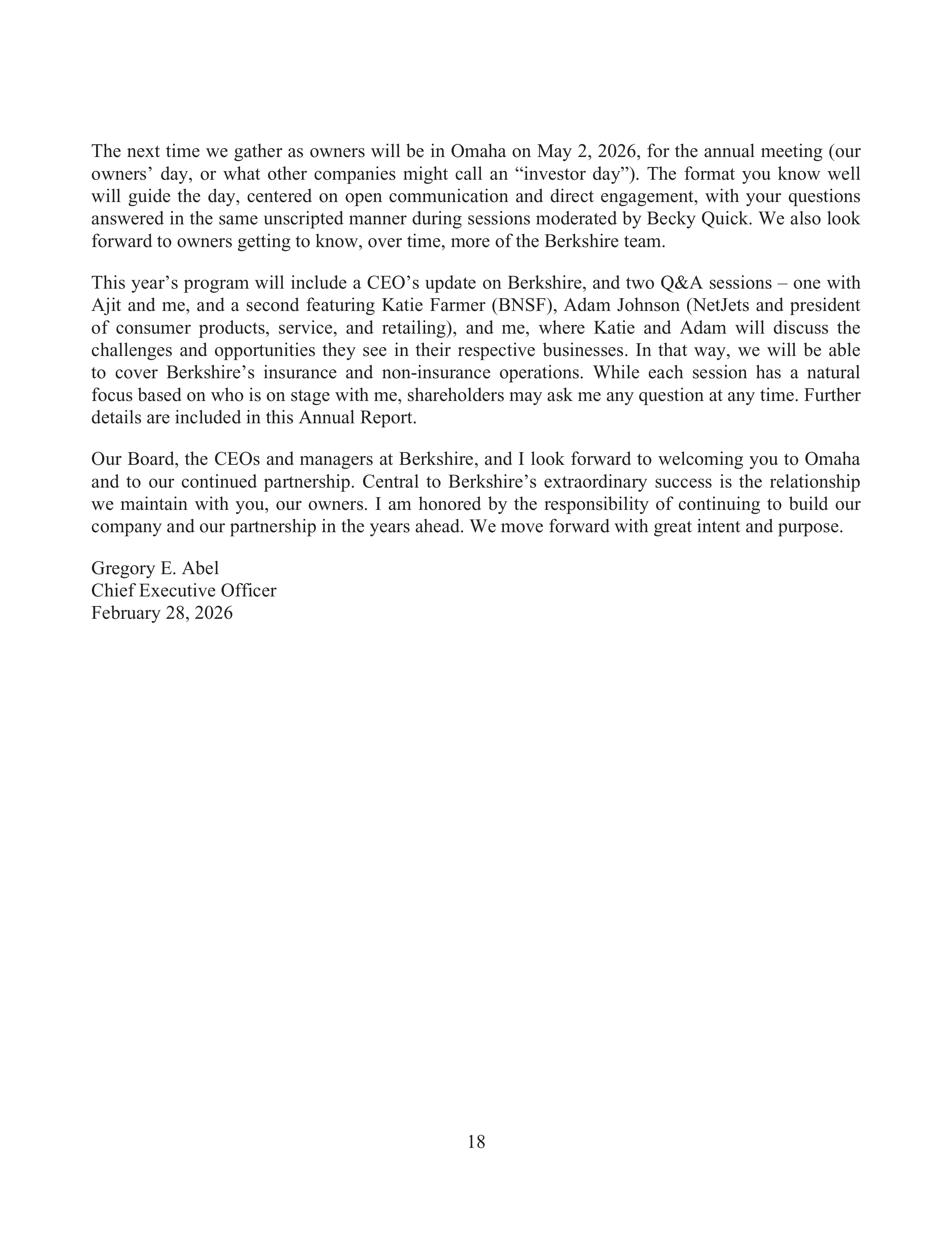 Berkshire Hathaway Annual Report — page 22