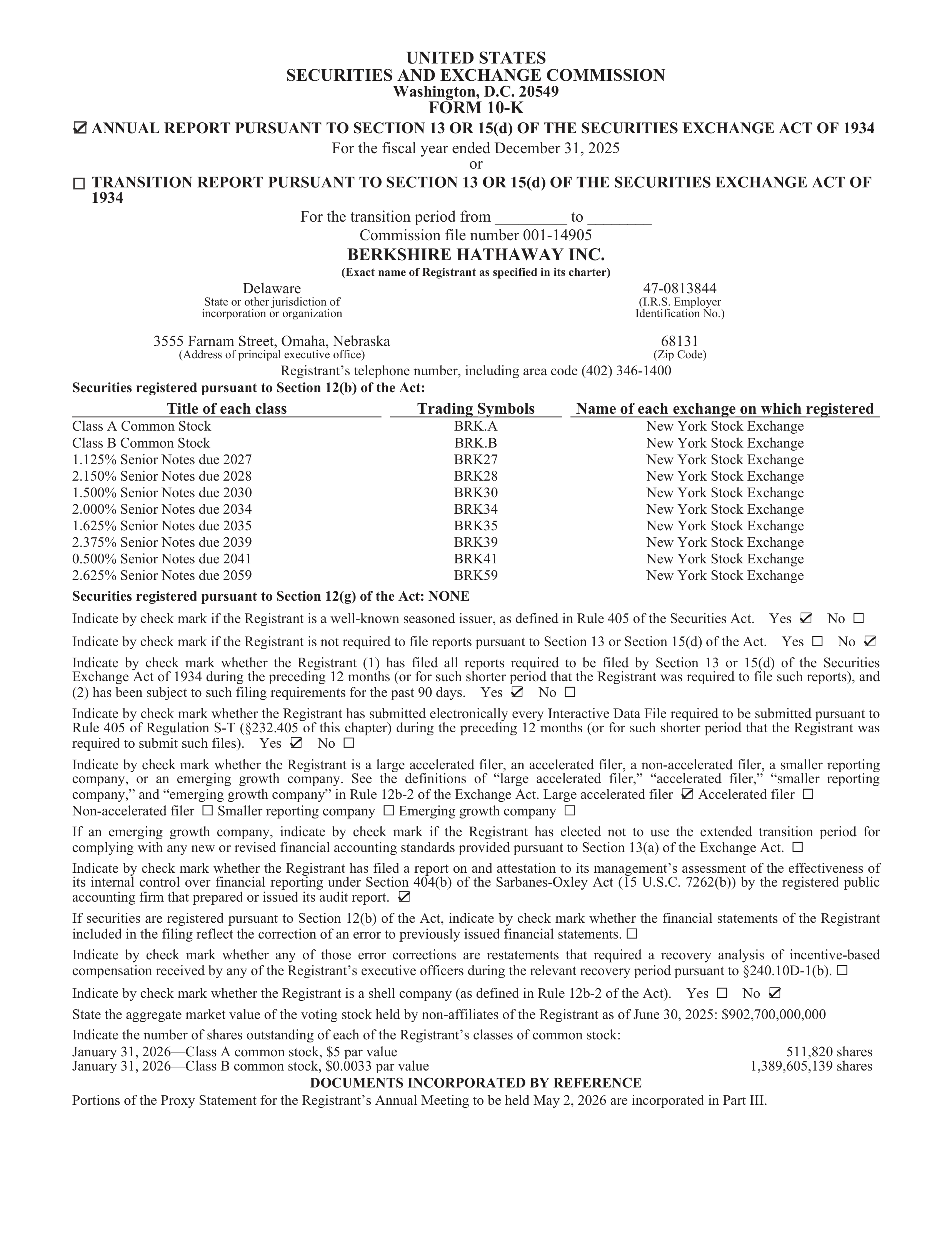 Berkshire Hathaway Annual Report — page 25