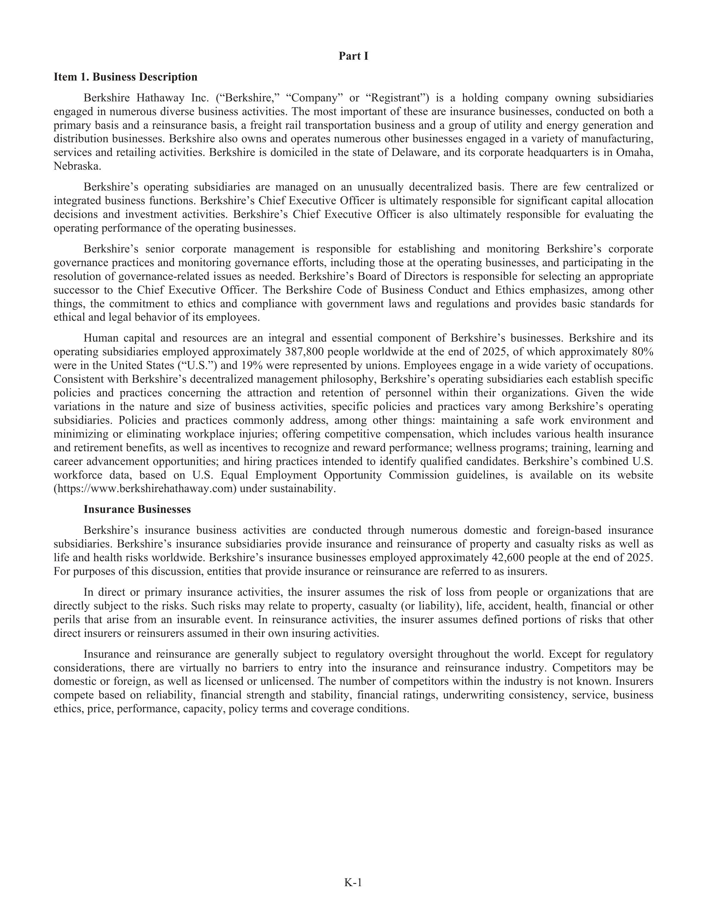 Berkshire Hathaway Annual Report — page 27