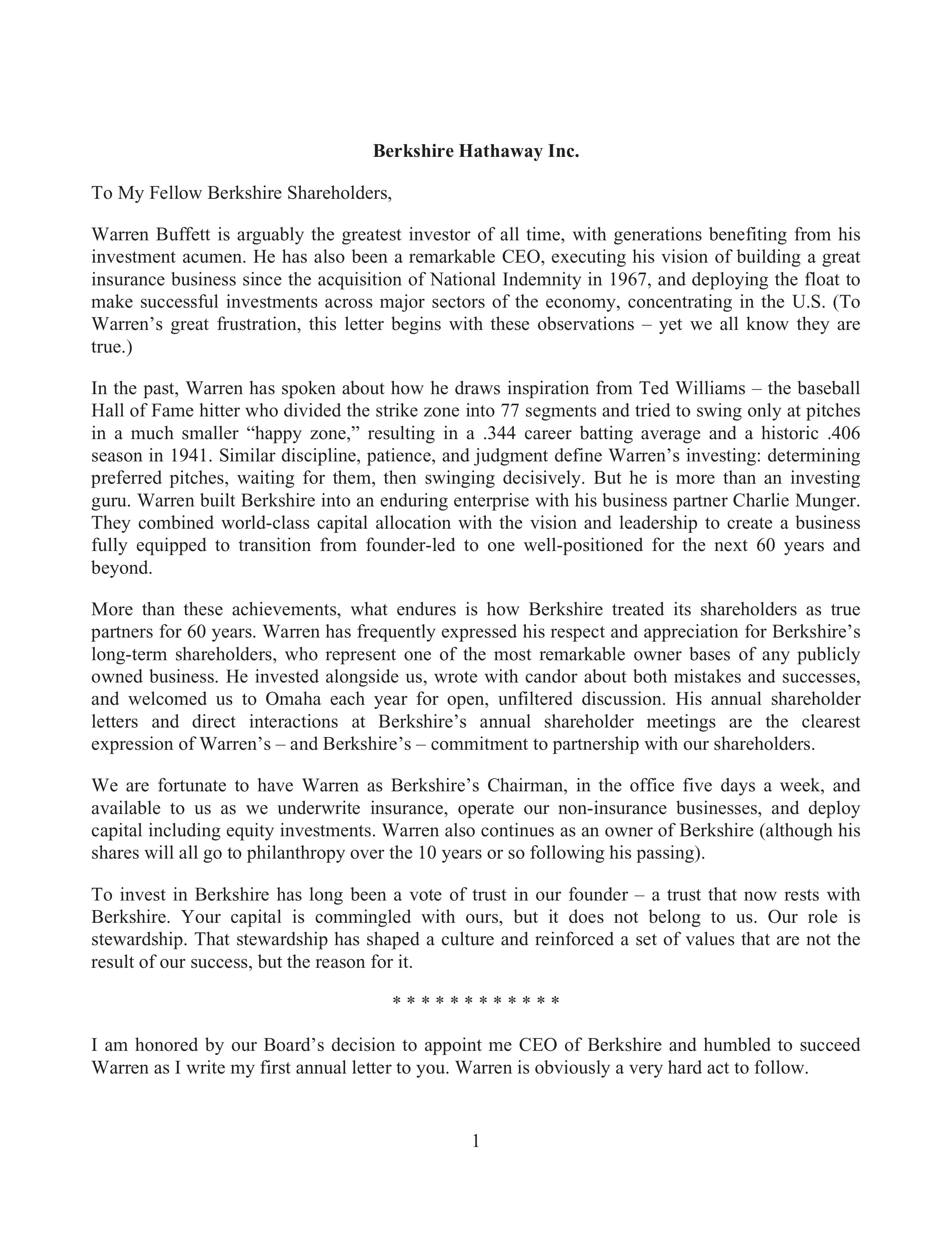 Berkshire Hathaway Annual Report — page 5