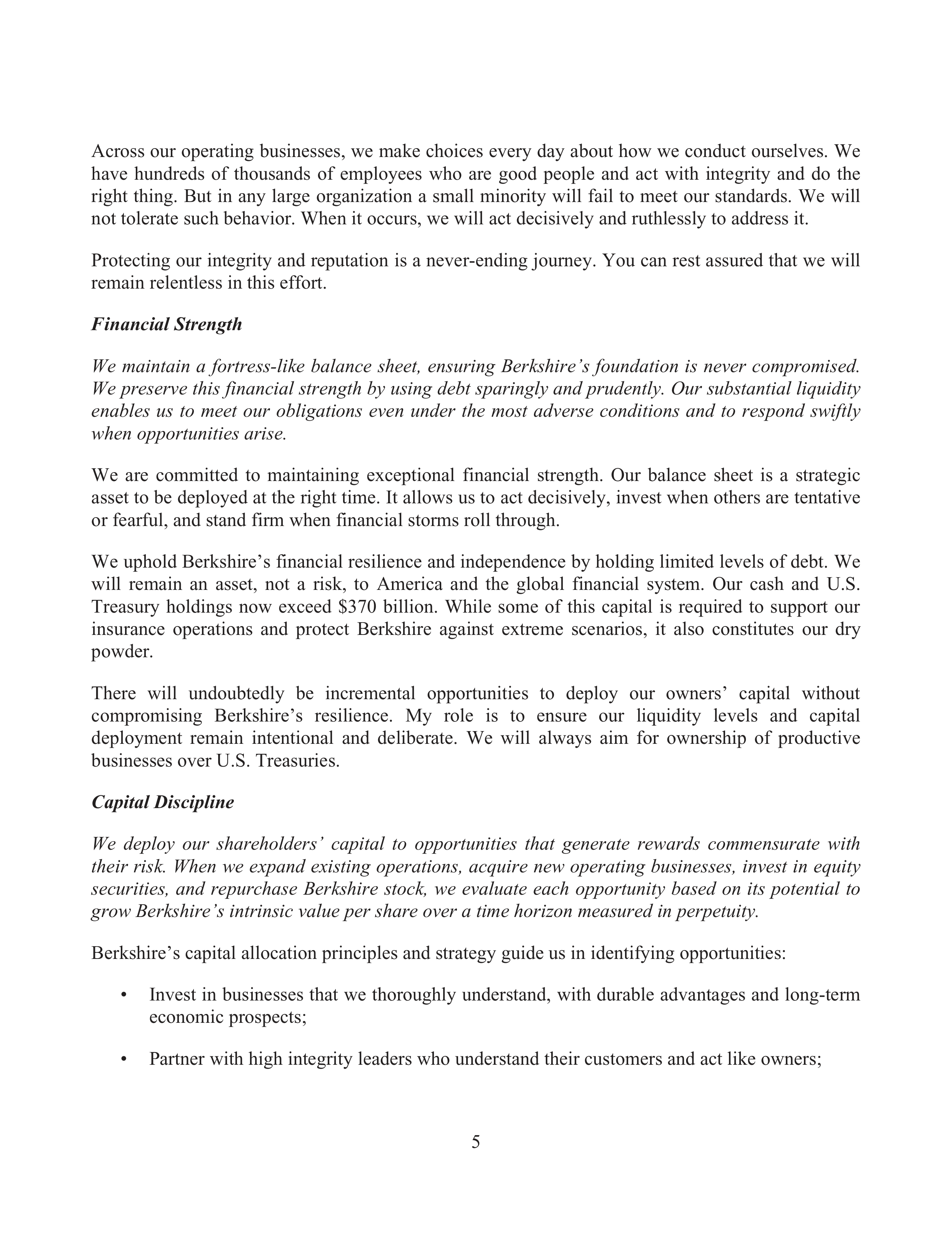 Berkshire Hathaway Annual Report — page 9