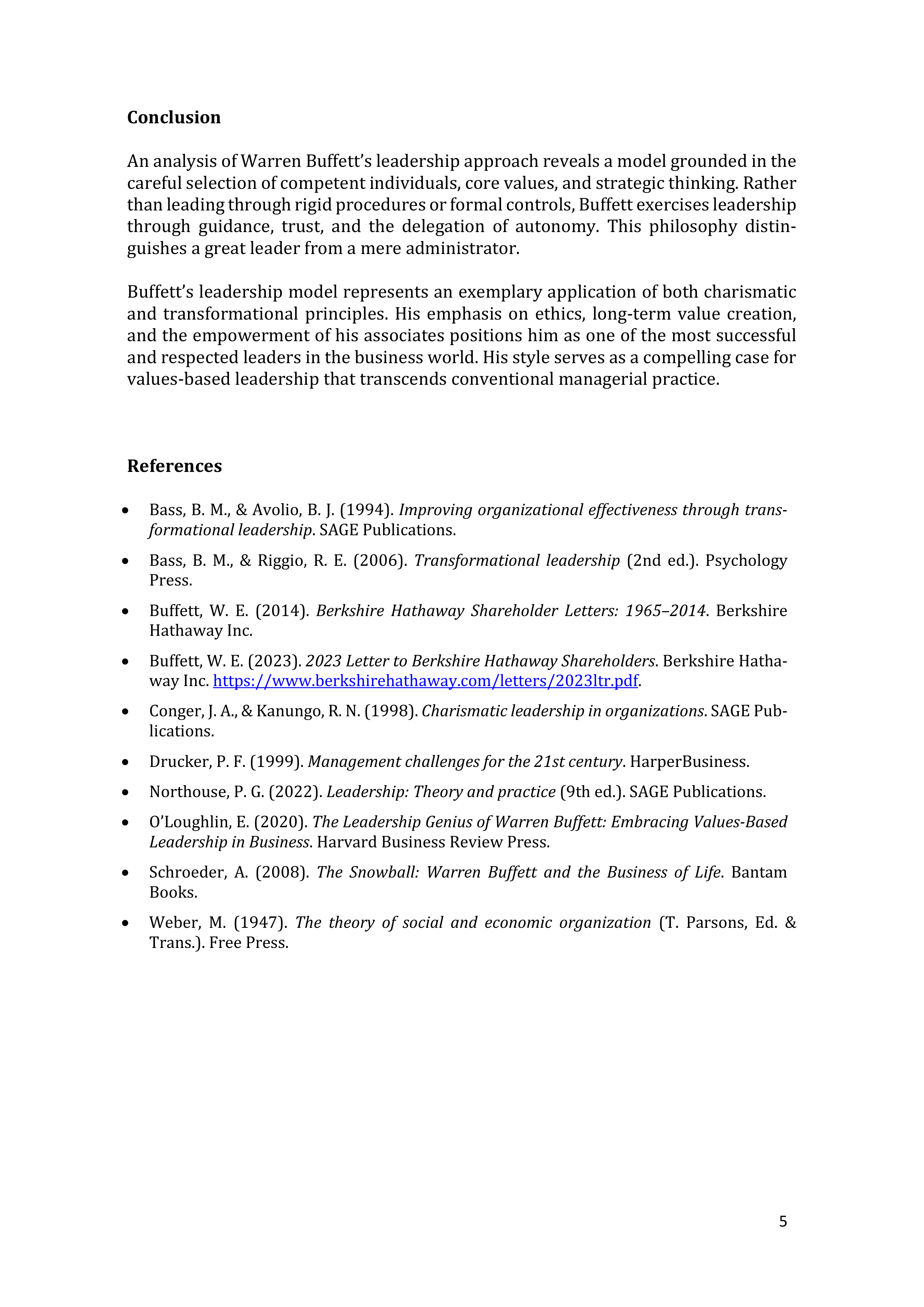 Berkshire Hathaway Leadership skills — page 5