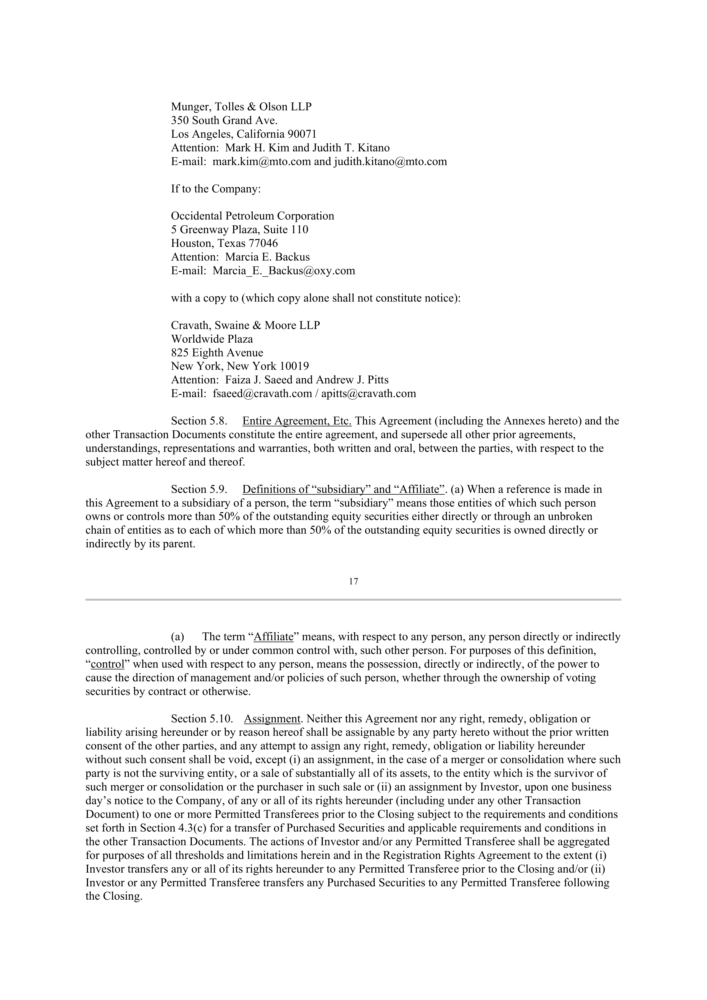 Berkshire Hathaway SECURITIES PURCHASE AGREEMENT — page 13
