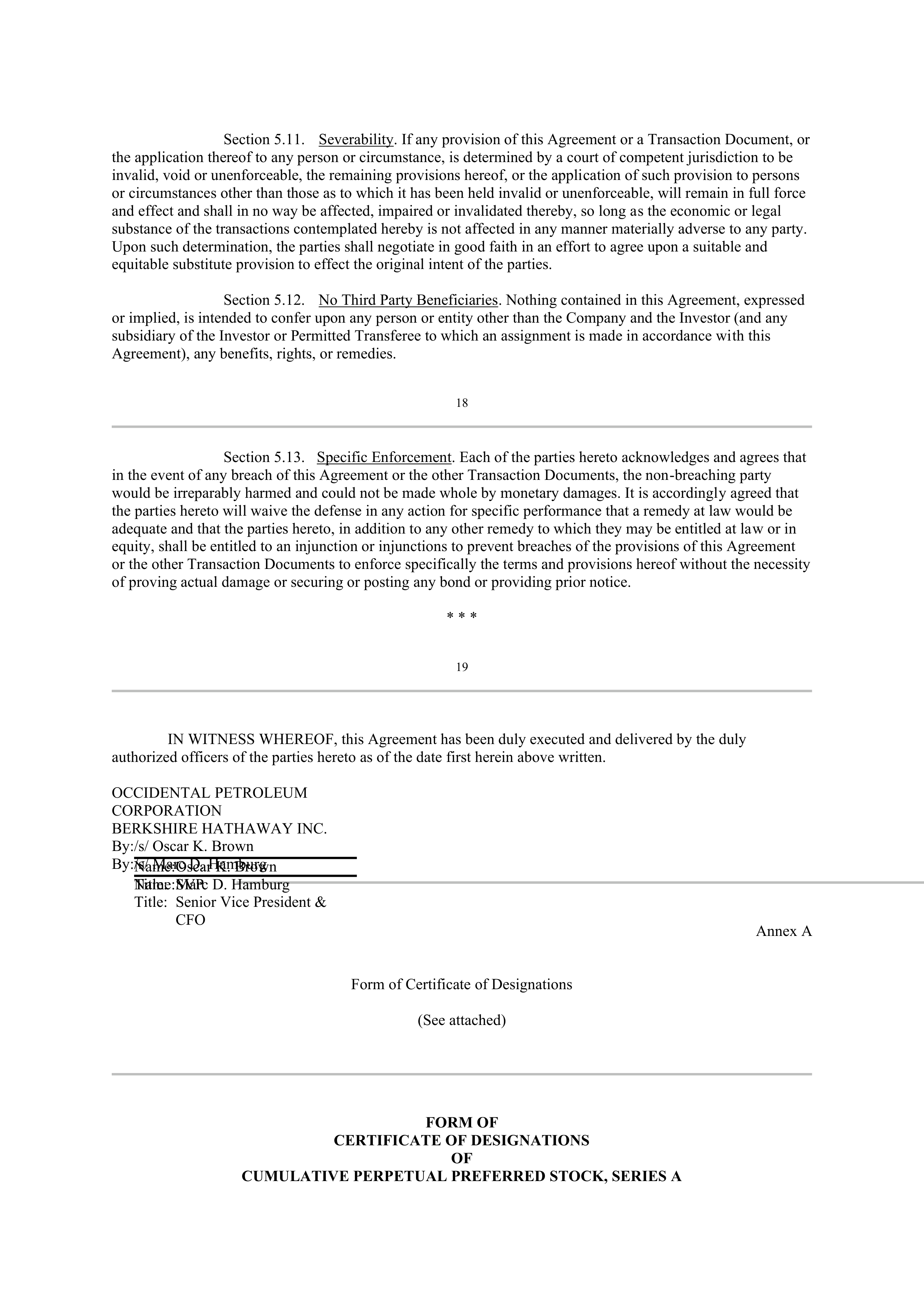 Berkshire Hathaway SECURITIES PURCHASE AGREEMENT — page 14