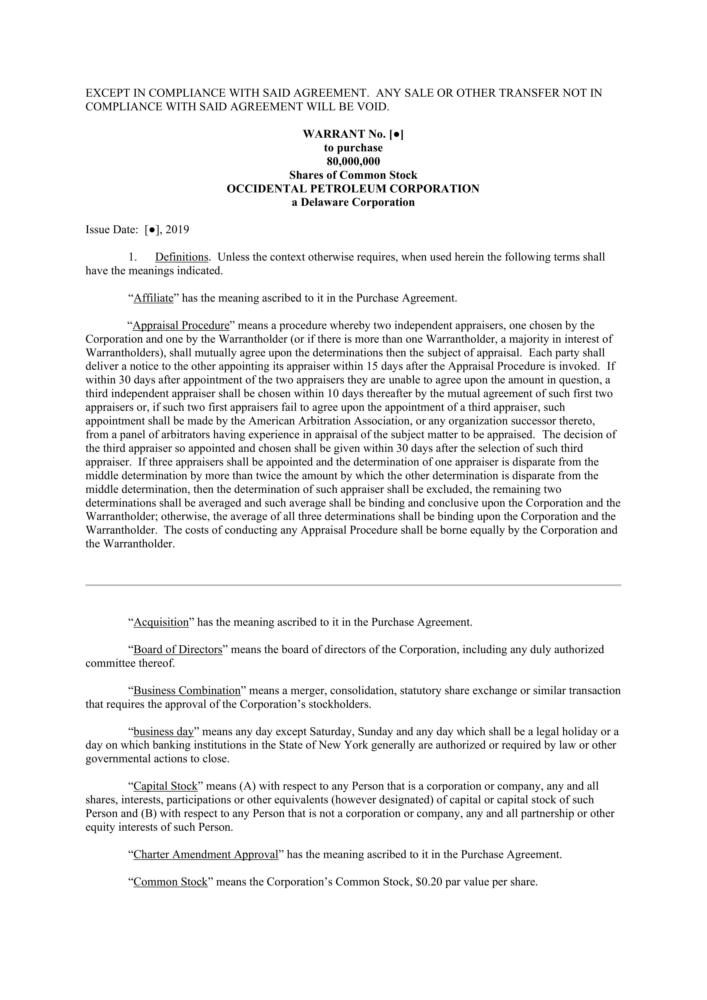 Berkshire Hathaway SECURITIES PURCHASE AGREEMENT — page 25