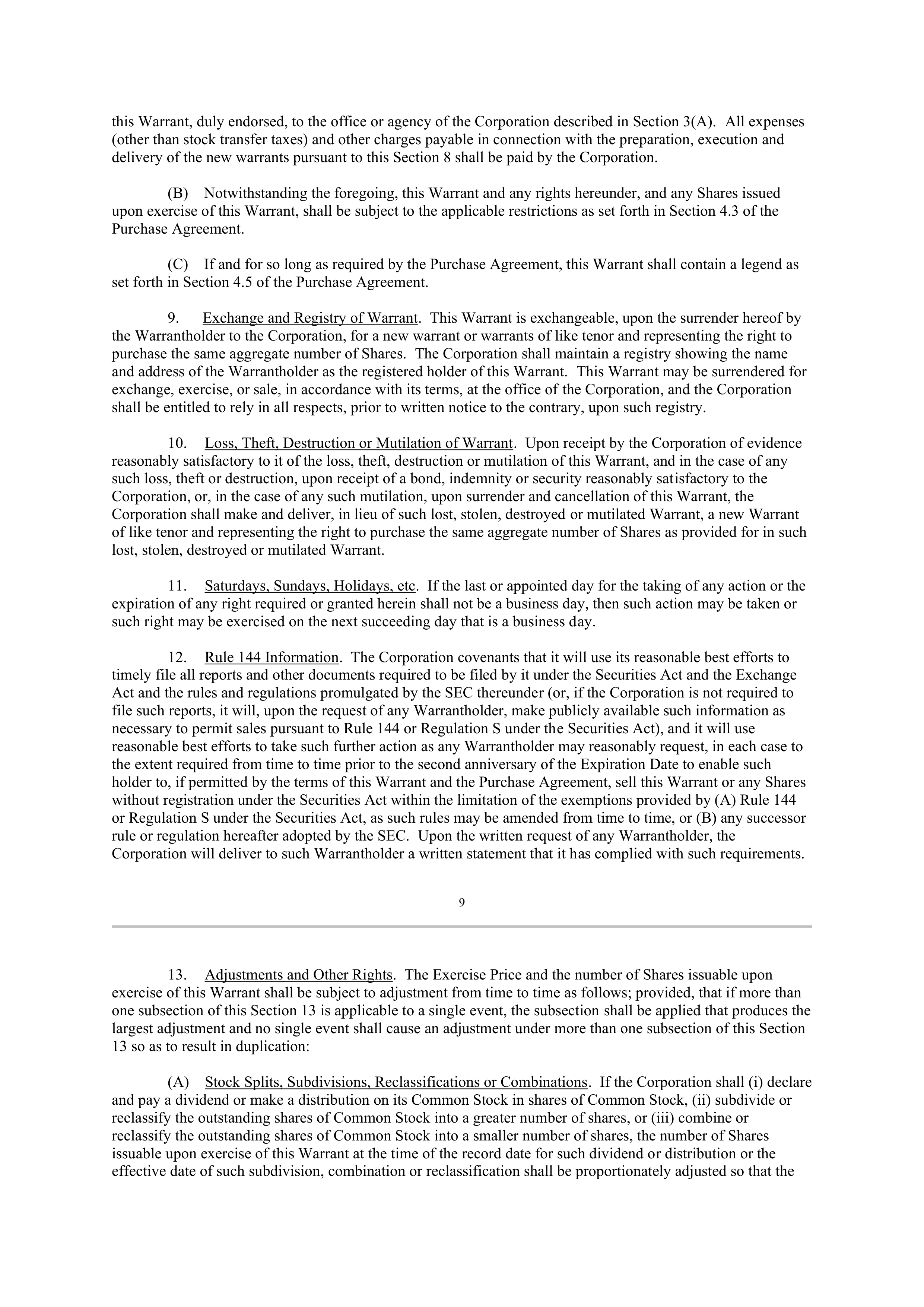 Berkshire Hathaway SECURITIES PURCHASE AGREEMENT — page 31