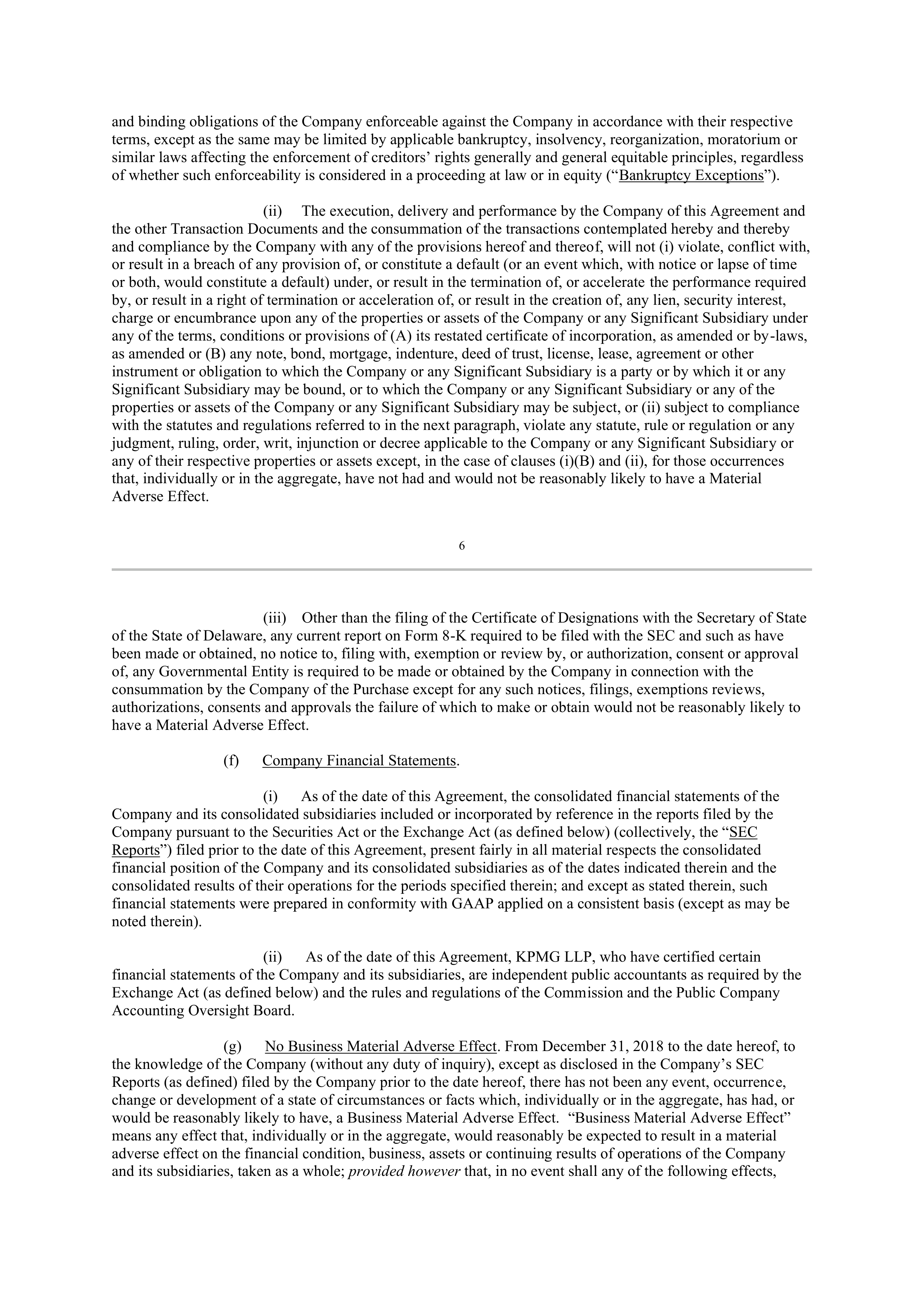 Berkshire Hathaway SECURITIES PURCHASE AGREEMENT — page 5