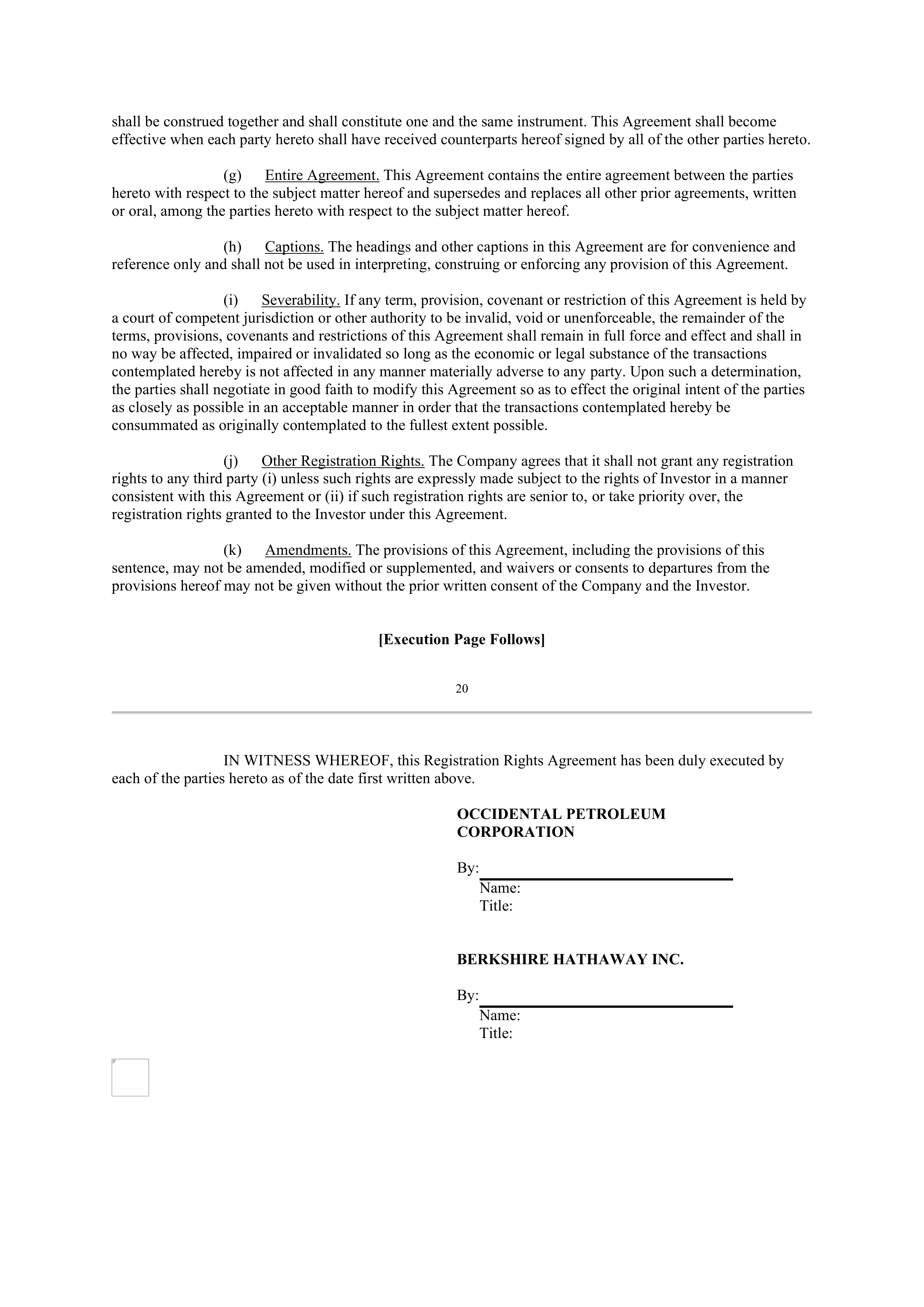Berkshire Hathaway SECURITIES PURCHASE AGREEMENT — page 54