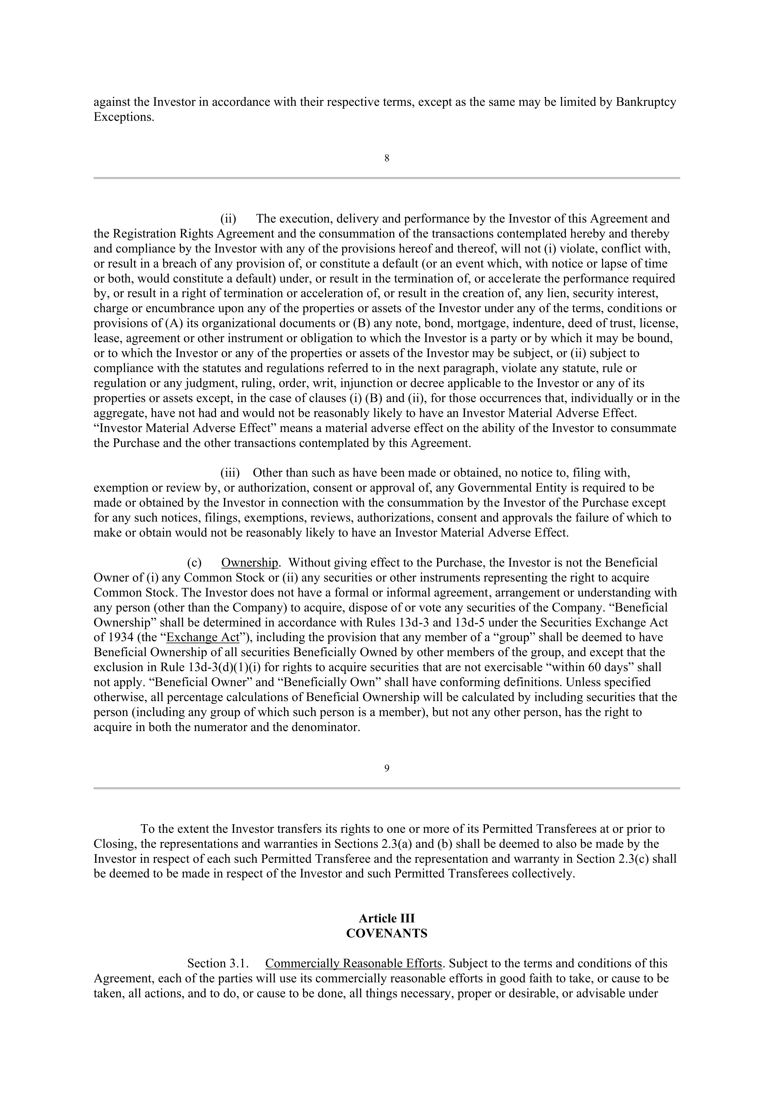 Berkshire Hathaway SECURITIES PURCHASE AGREEMENT — page 7