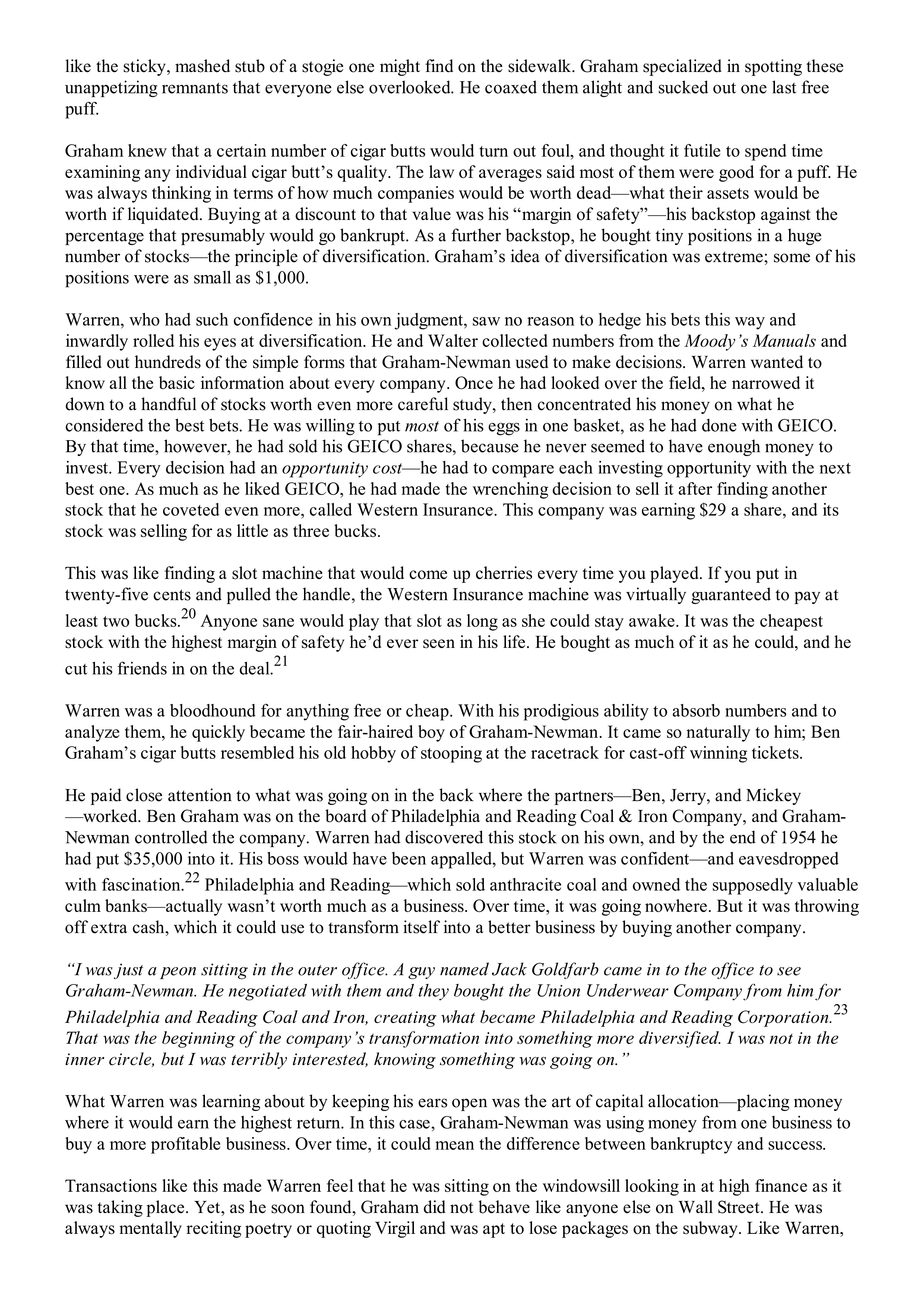 Berkshire Hathaway The Snowball Biography — page 106
