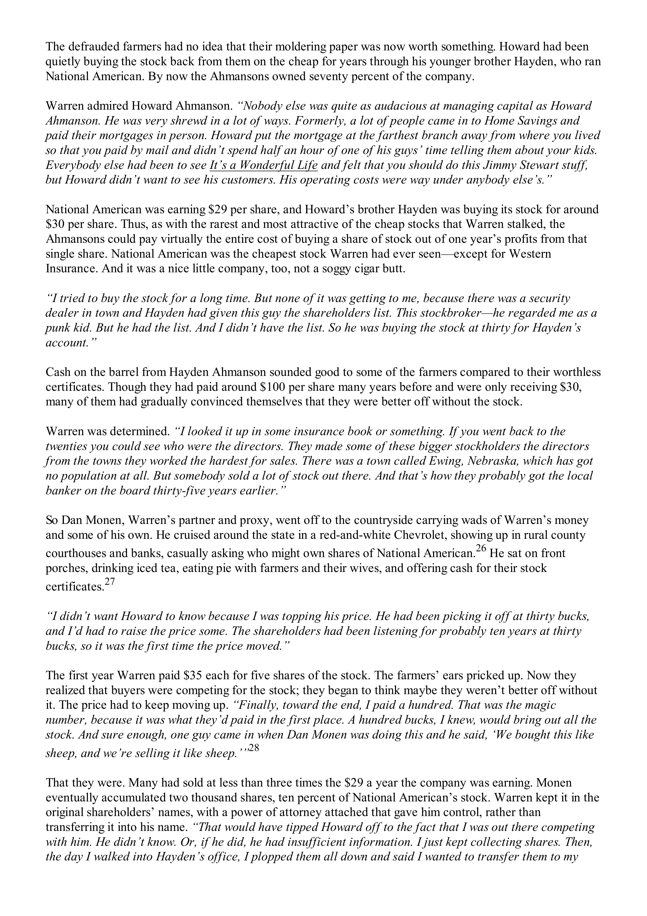 Berkshire Hathaway The Snowball Biography — page 121