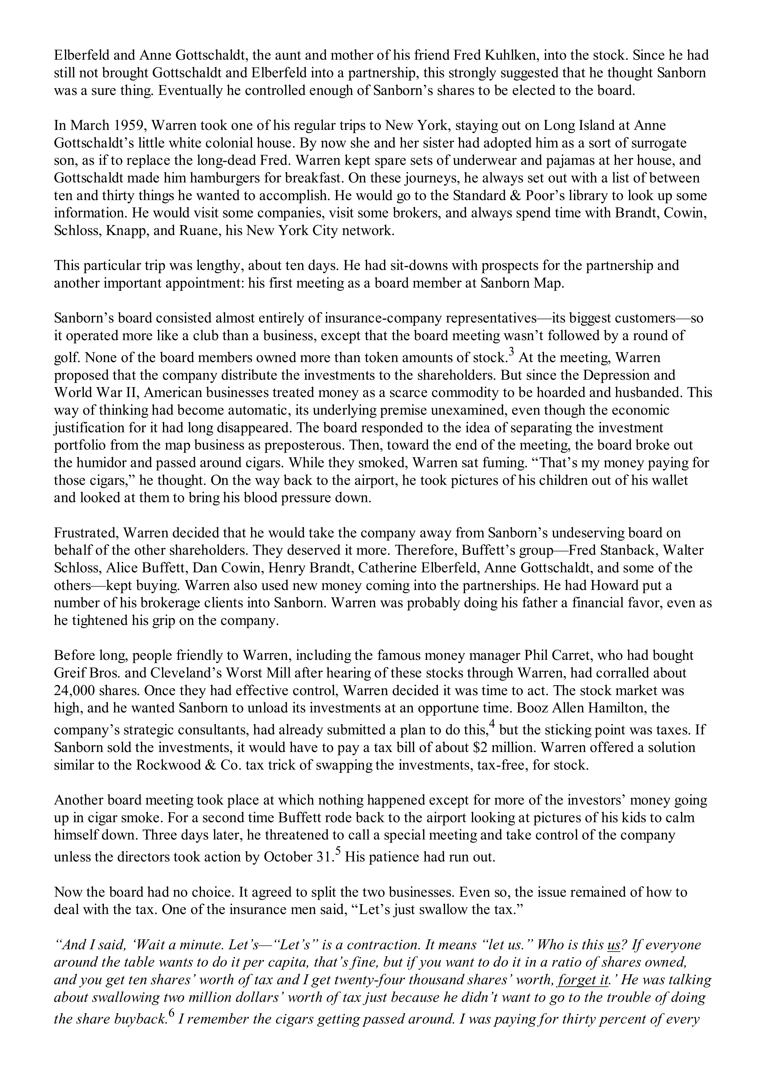 Berkshire Hathaway The Snowball Biography — page 132