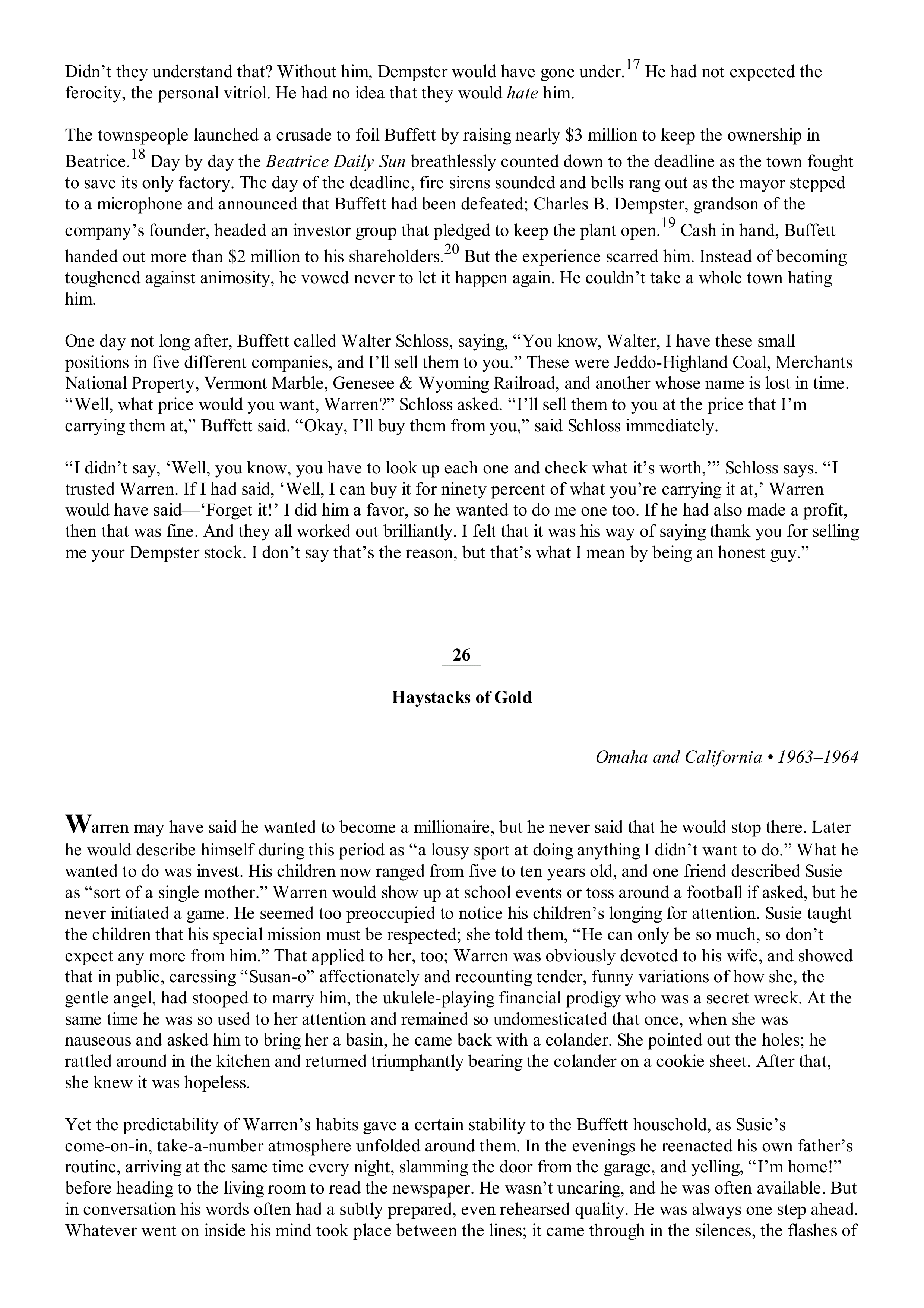 Berkshire Hathaway The Snowball Biography — page 141