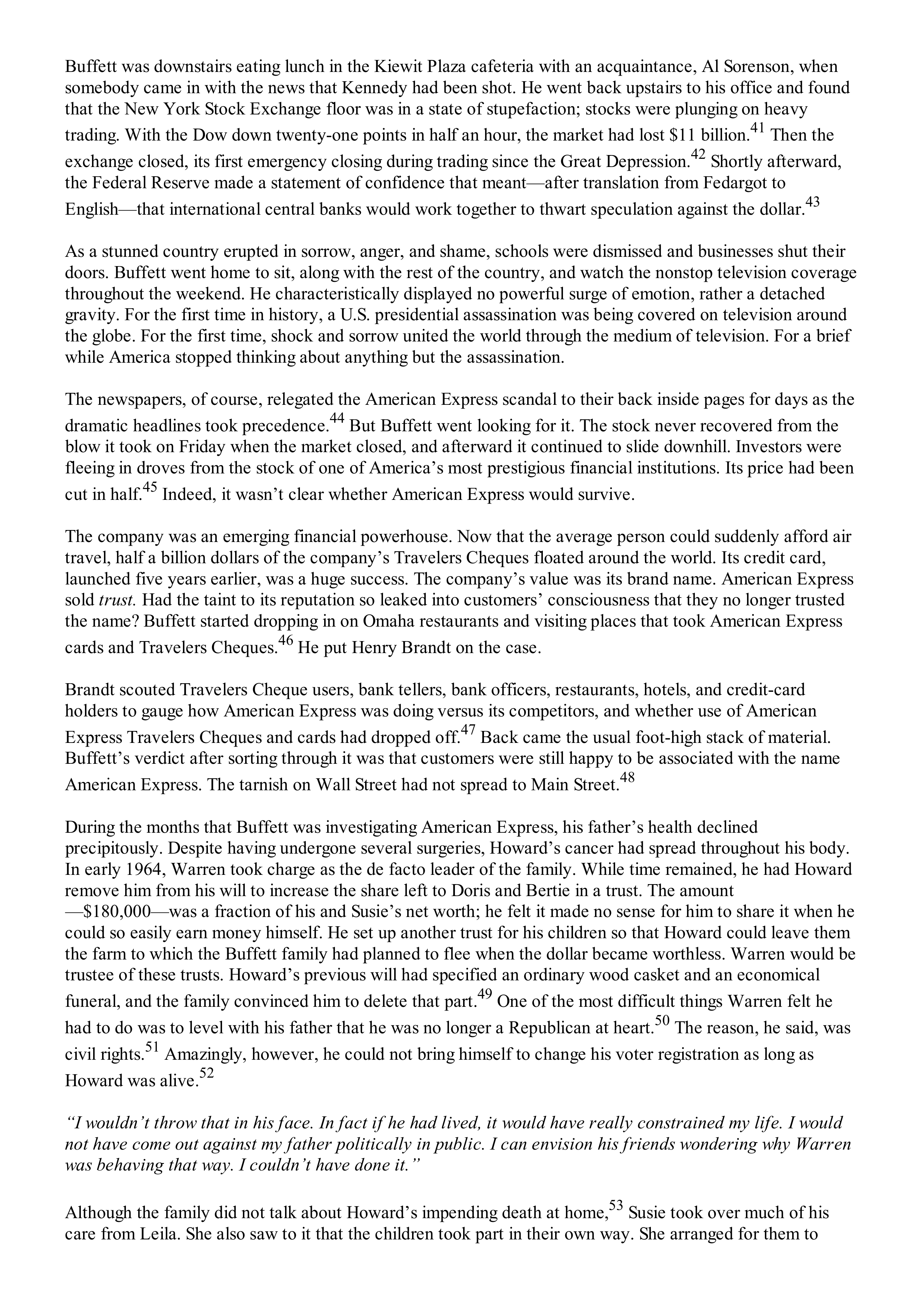 Berkshire Hathaway The Snowball Biography — page 149