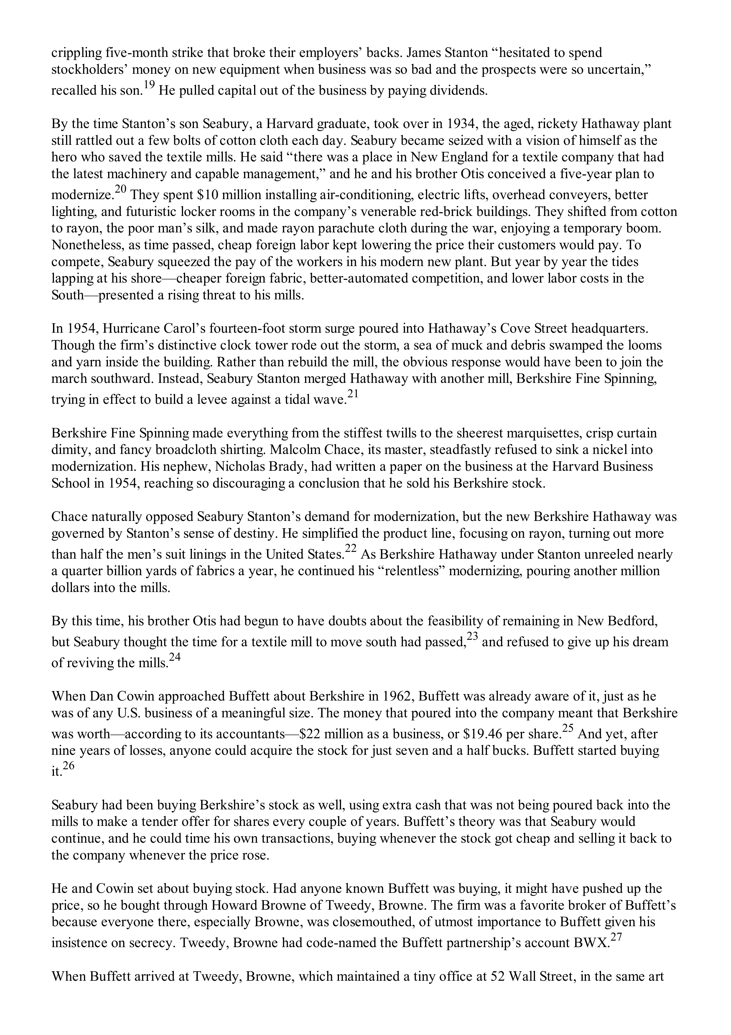 Berkshire Hathaway The Snowball Biography — page 154
