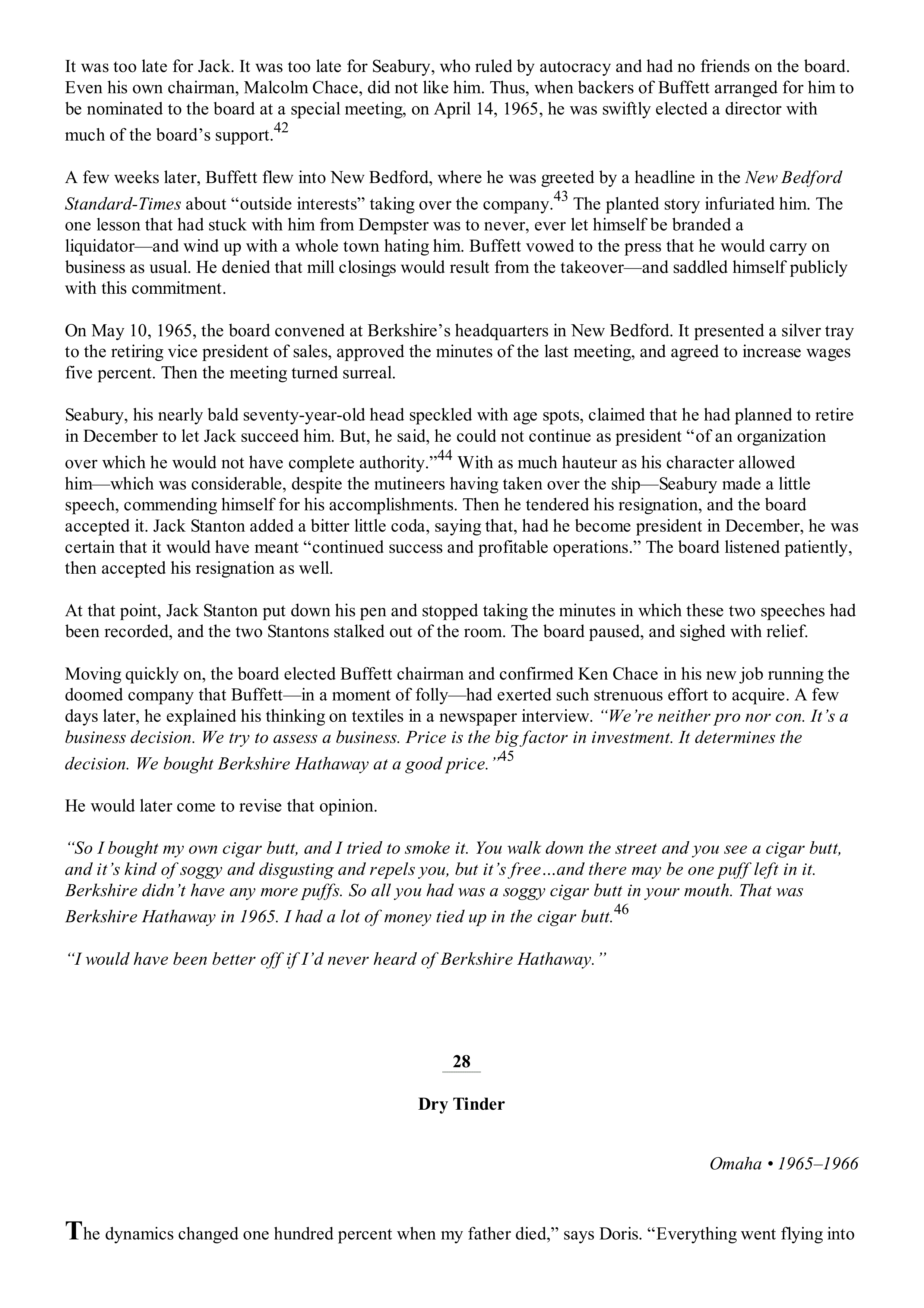 Berkshire Hathaway The Snowball Biography — page 168
