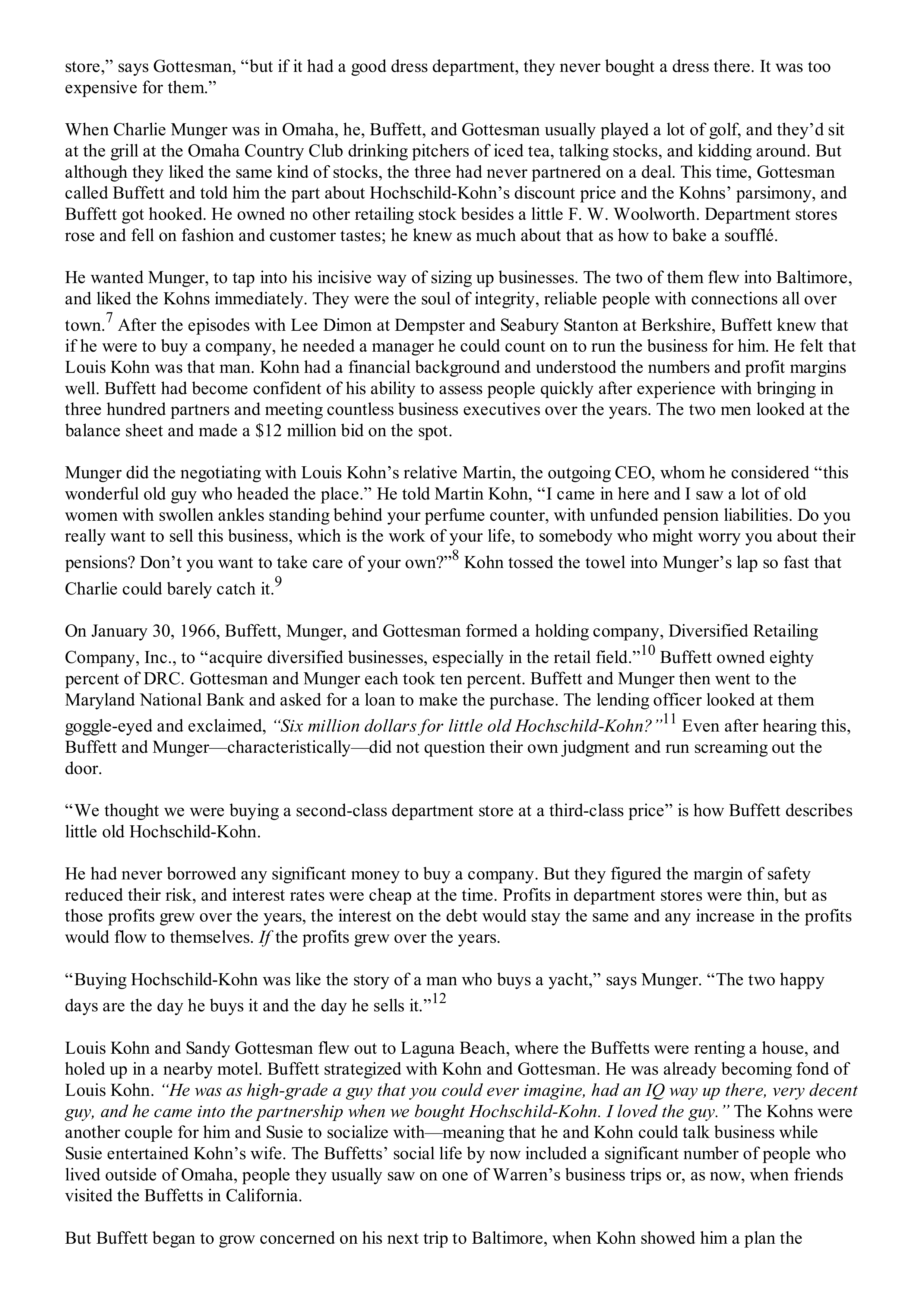 Berkshire Hathaway The Snowball Biography — page 175