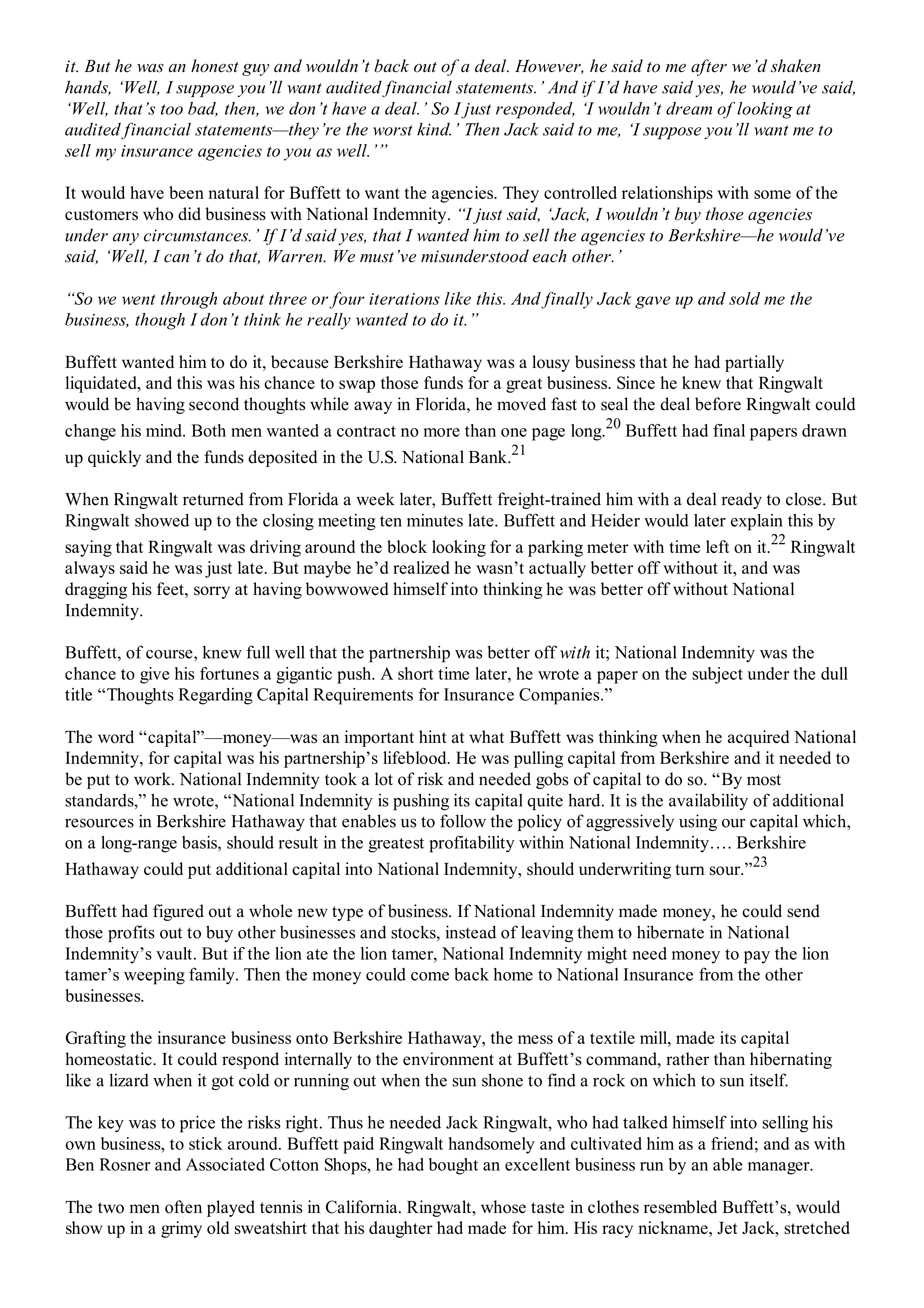 Berkshire Hathaway The Snowball Biography — page 182