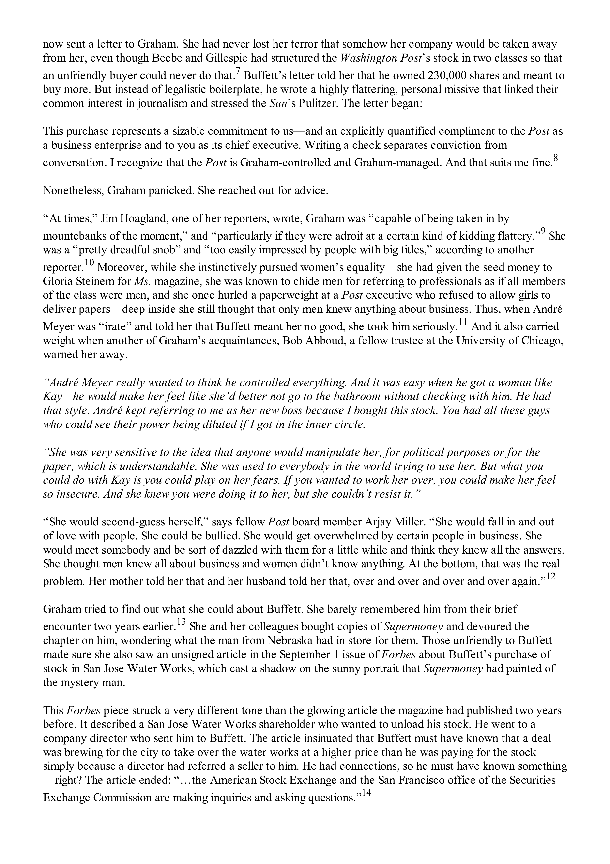 Berkshire Hathaway The Snowball Biography — page 226