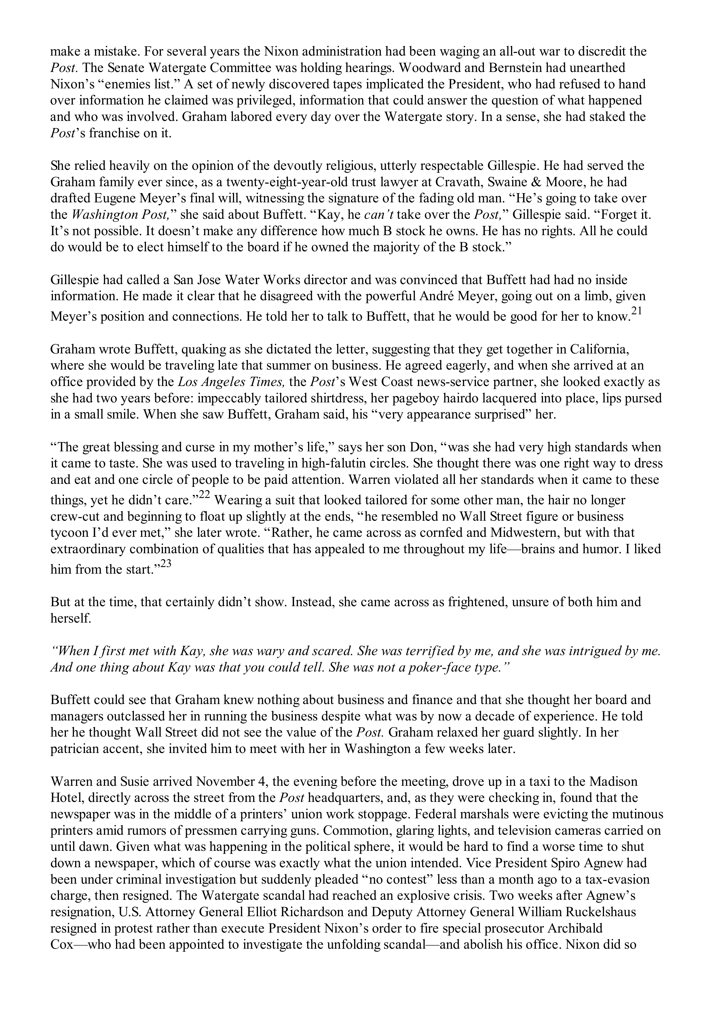 Berkshire Hathaway The Snowball Biography — page 228