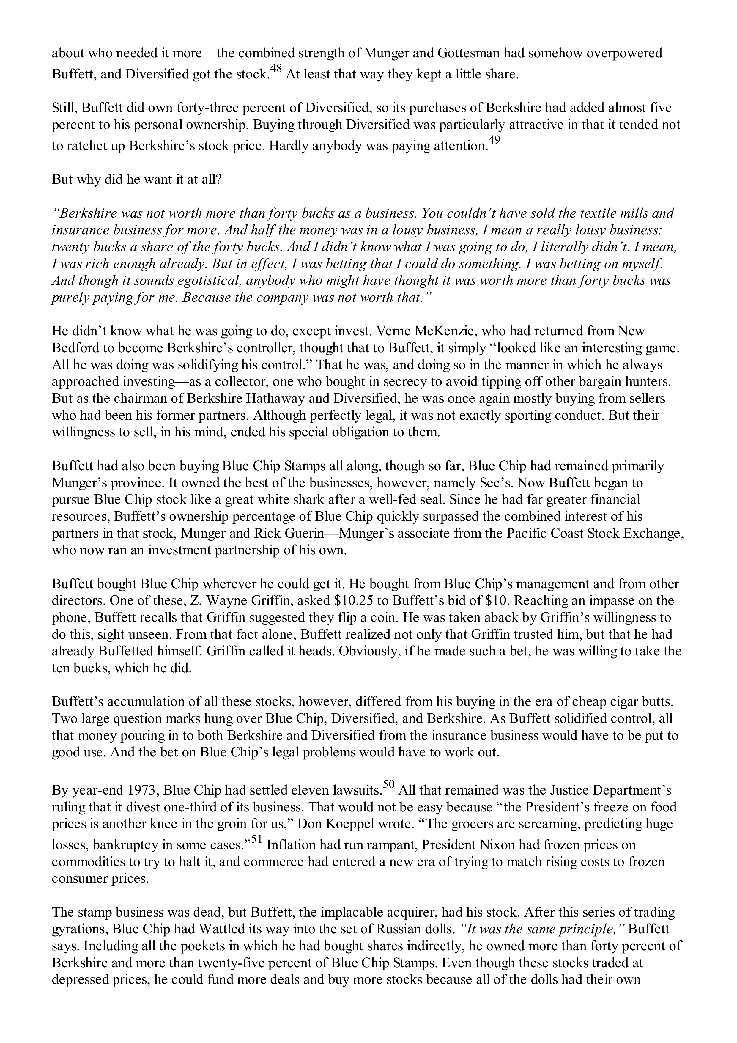 Berkshire Hathaway The Snowball Biography — page 237