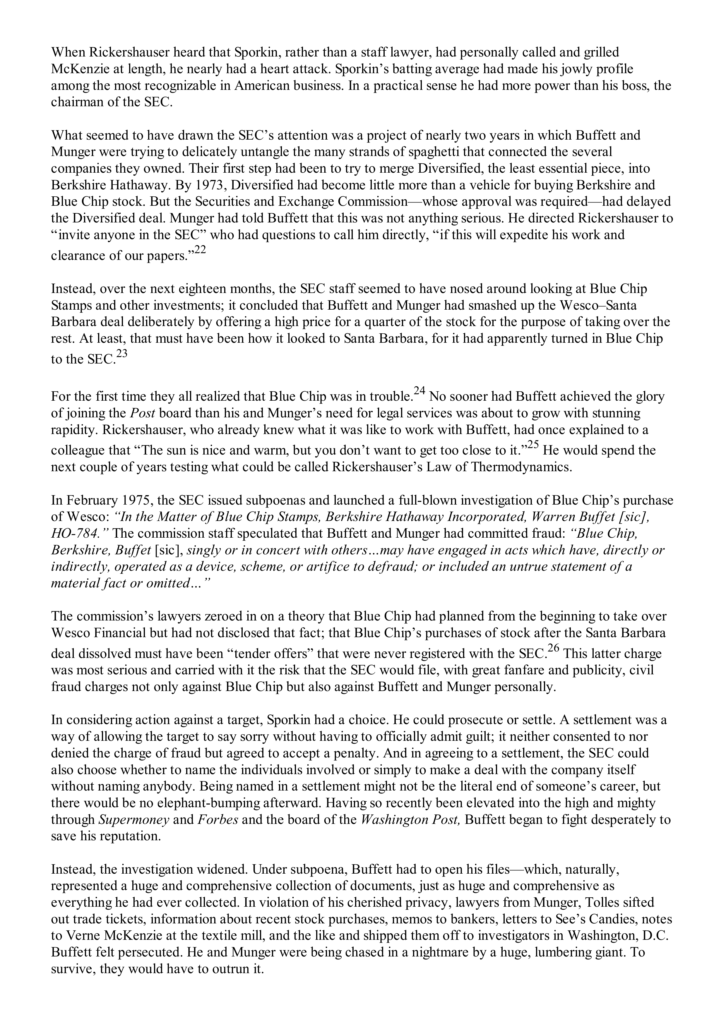 Berkshire Hathaway The Snowball Biography — page 254