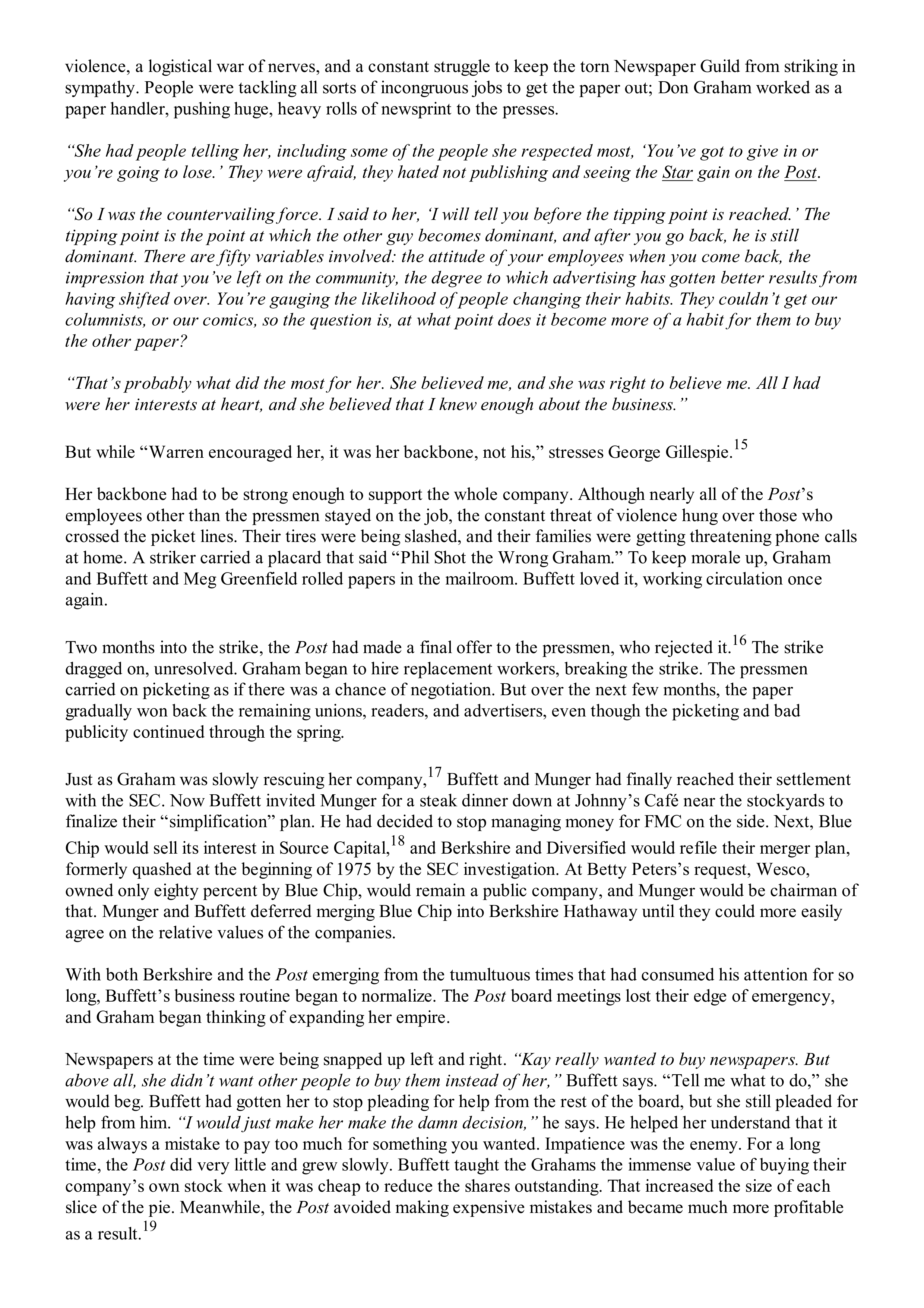 Berkshire Hathaway The Snowball Biography — page 264