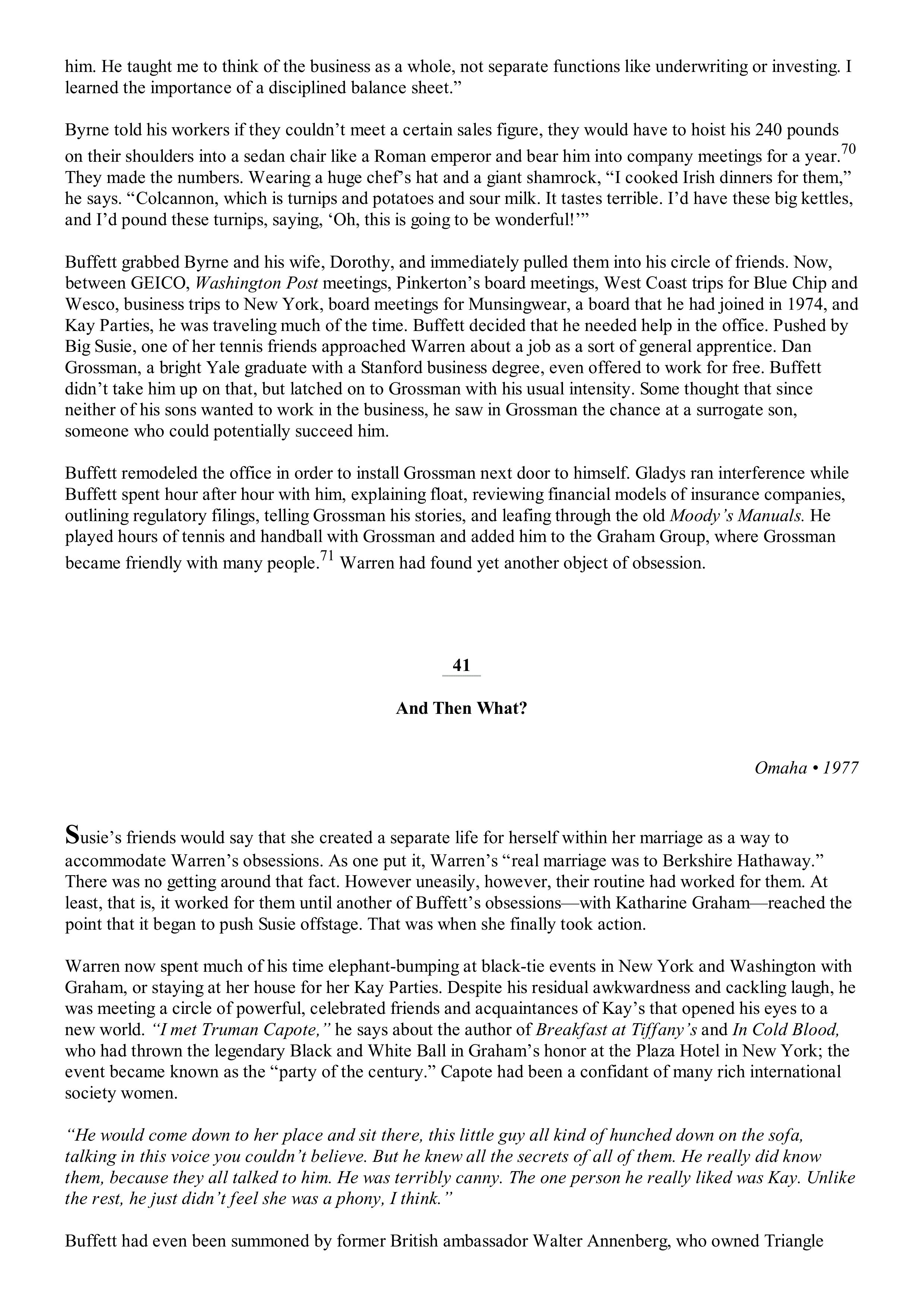 Berkshire Hathaway The Snowball Biography — page 273