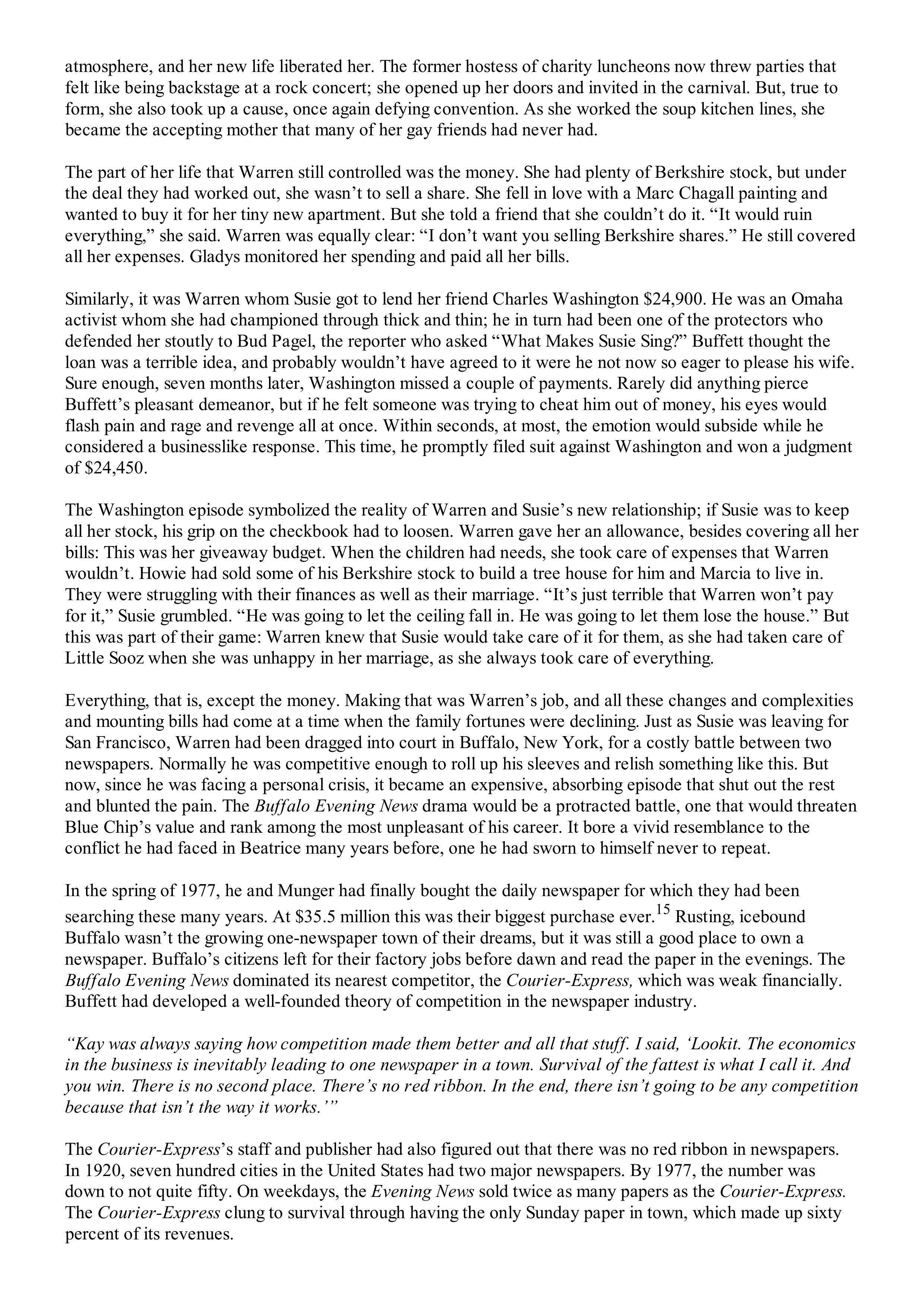 Berkshire Hathaway The Snowball Biography — page 287