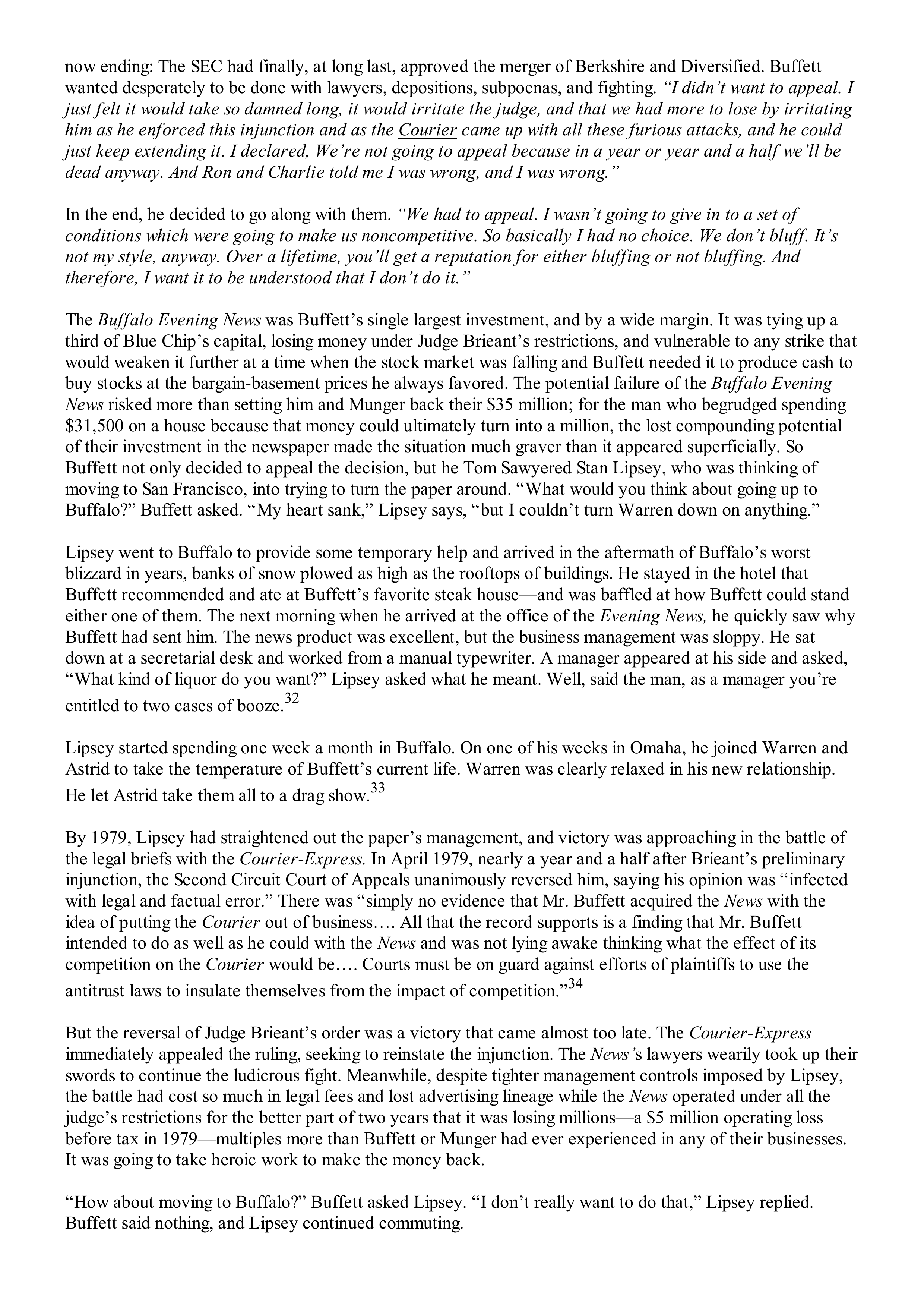 Berkshire Hathaway The Snowball Biography — page 291
