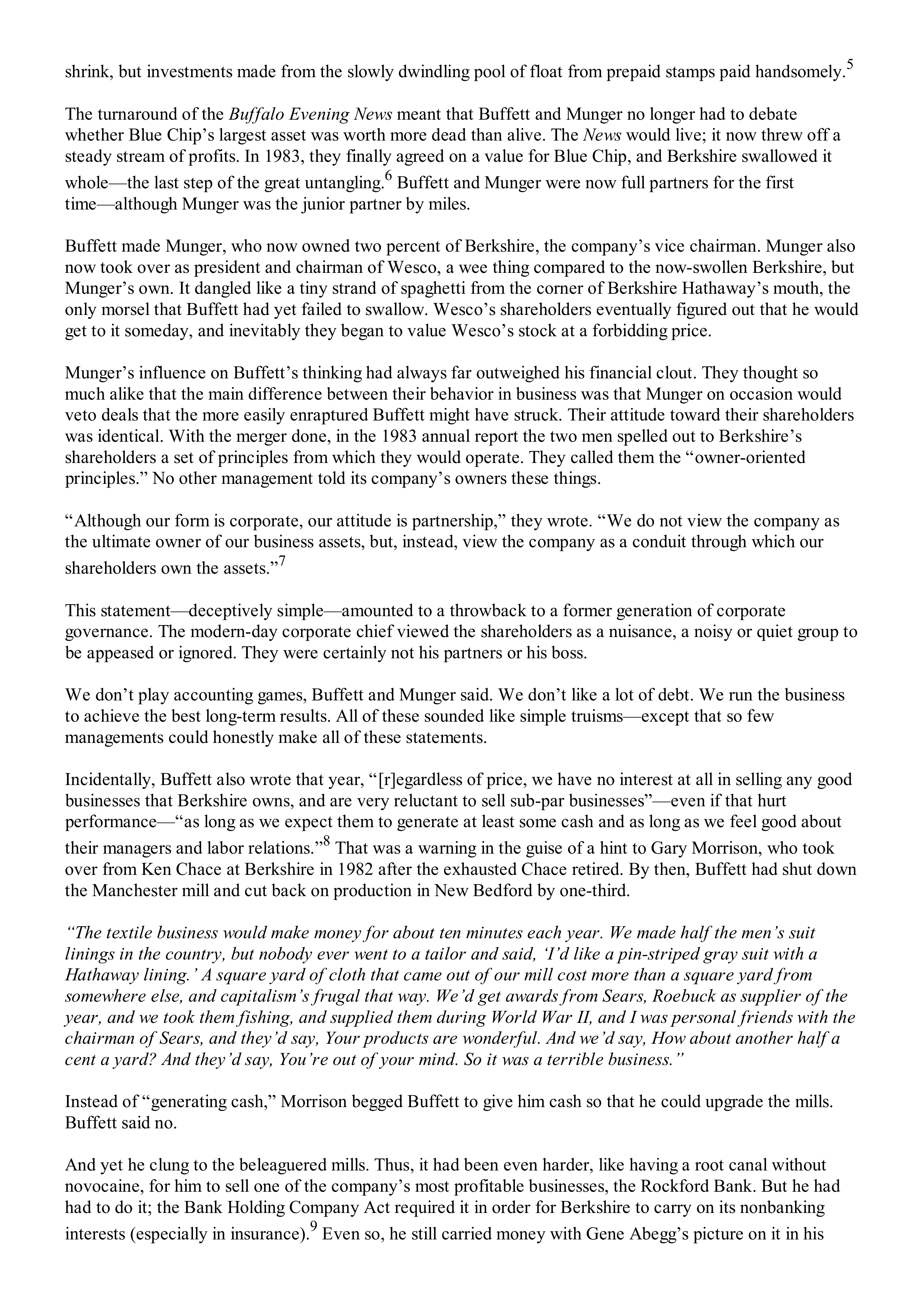 Berkshire Hathaway The Snowball Biography — page 296