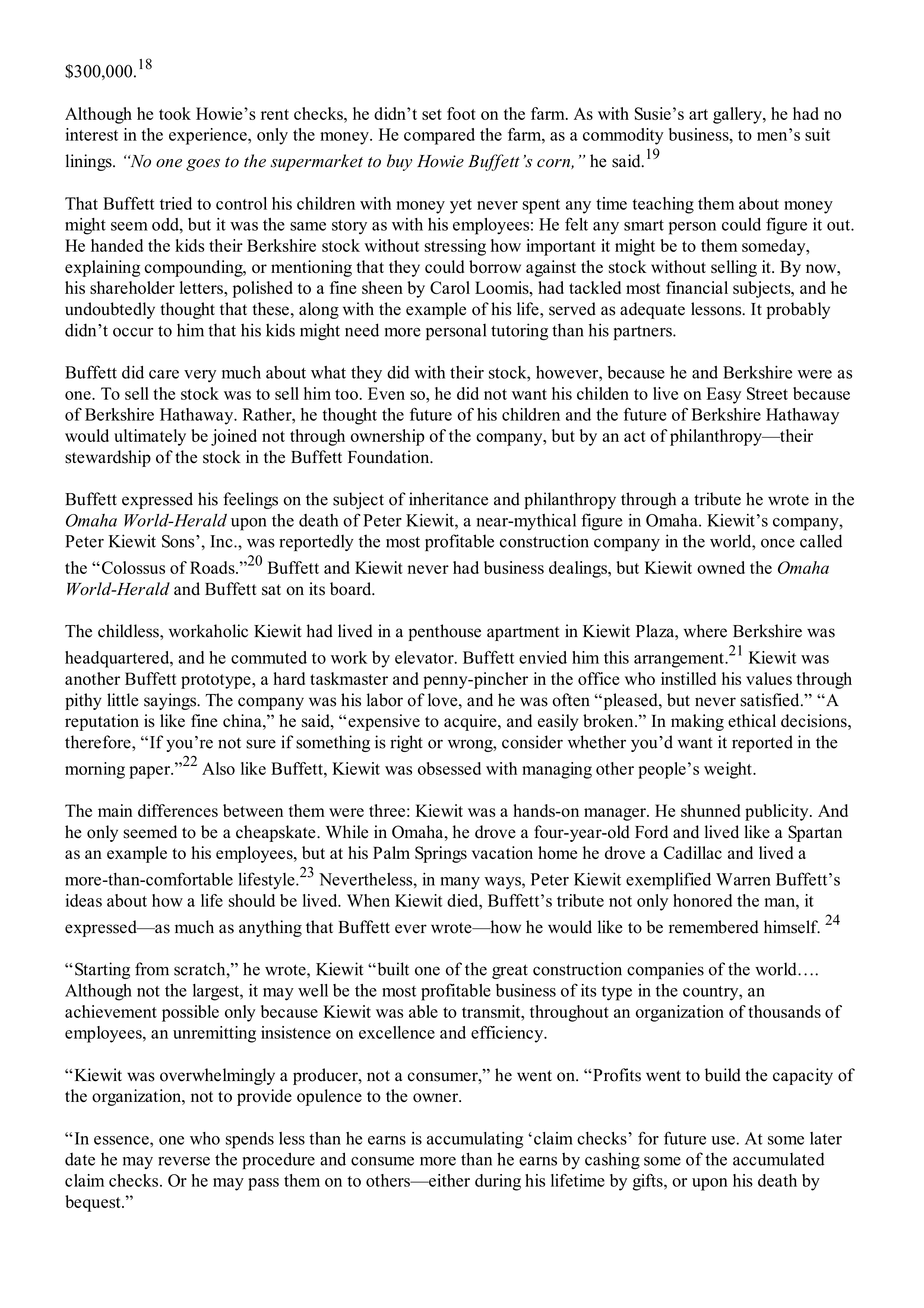 Berkshire Hathaway The Snowball Biography — page 299