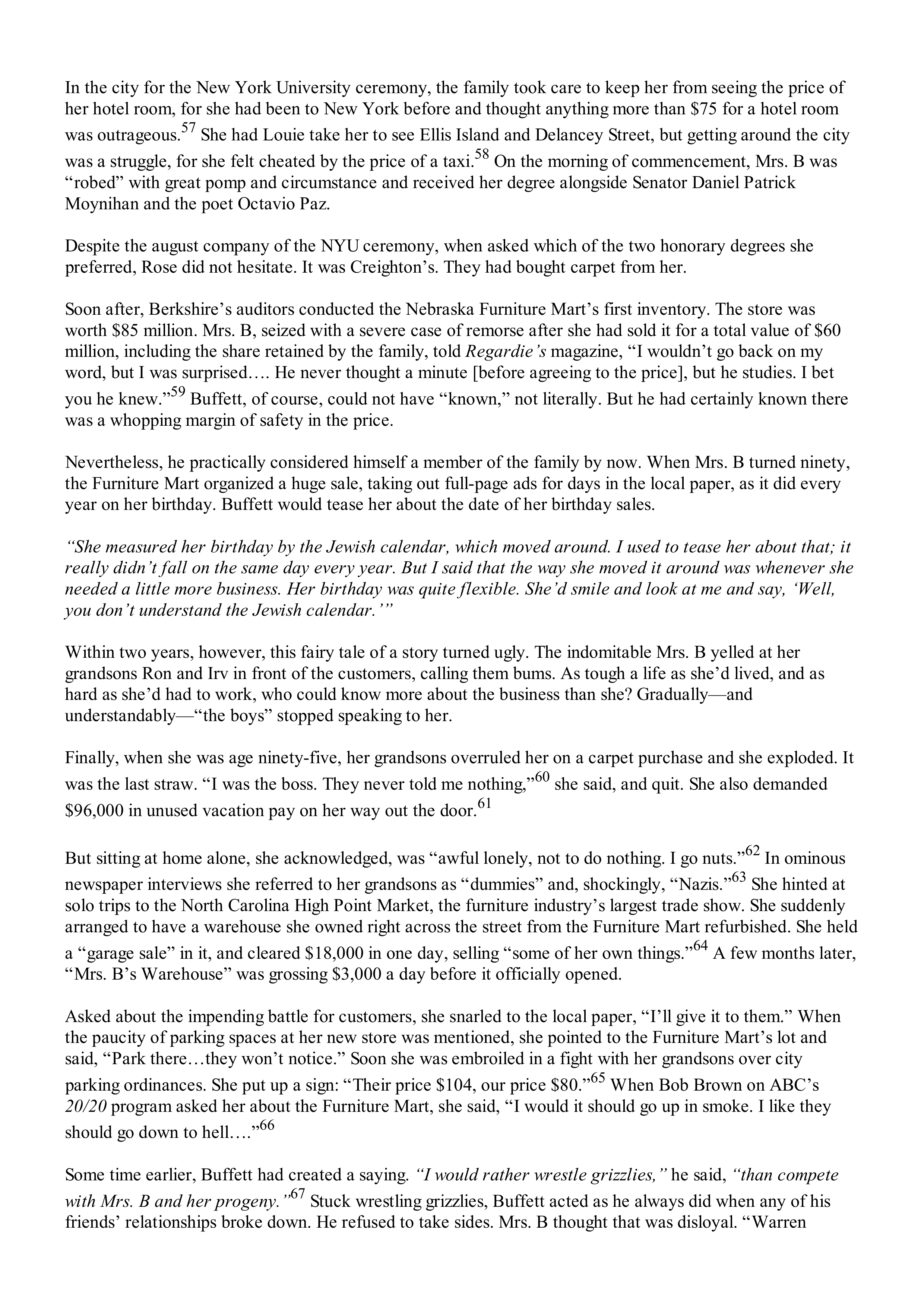 Berkshire Hathaway The Snowball Biography — page 309