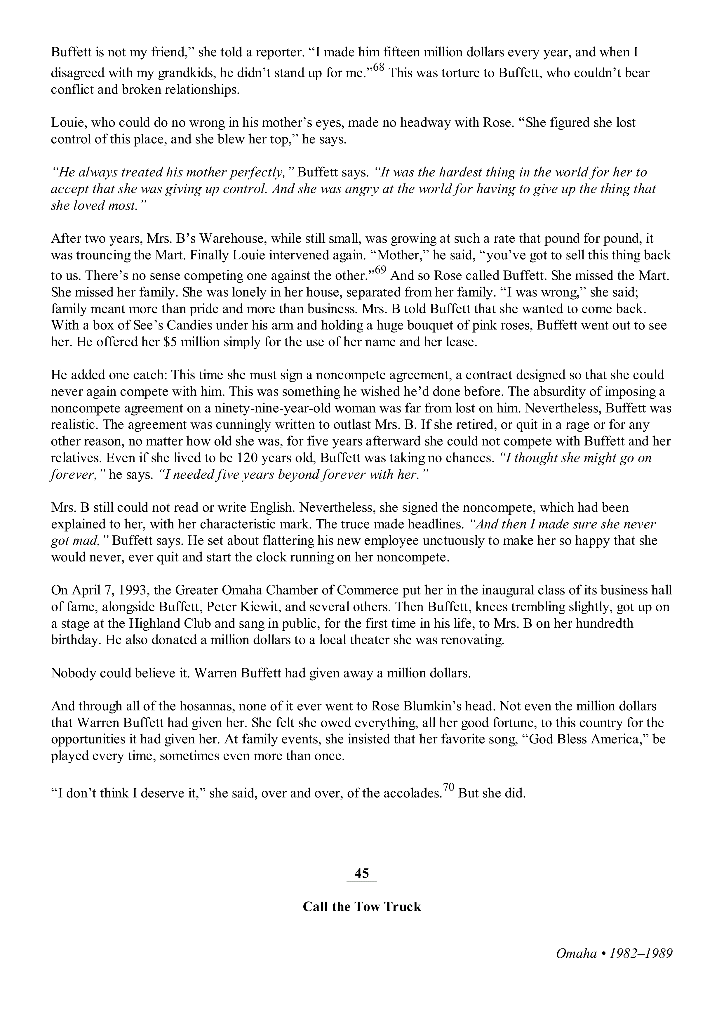 Berkshire Hathaway The Snowball Biography — page 310
